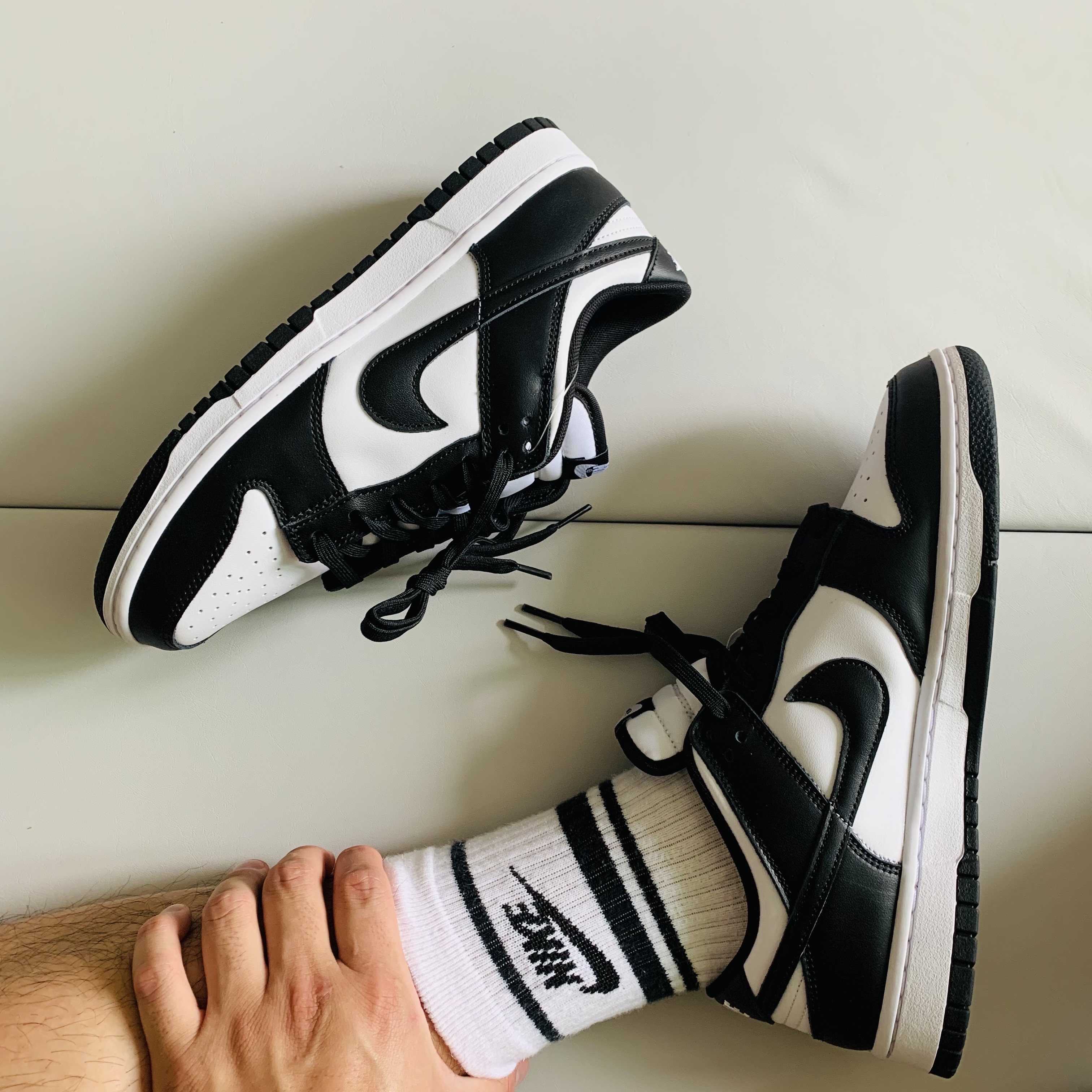 Nike Dunk Low Retro Black, (TD) Nike Dunk Low Black 착용 스타일 - 1