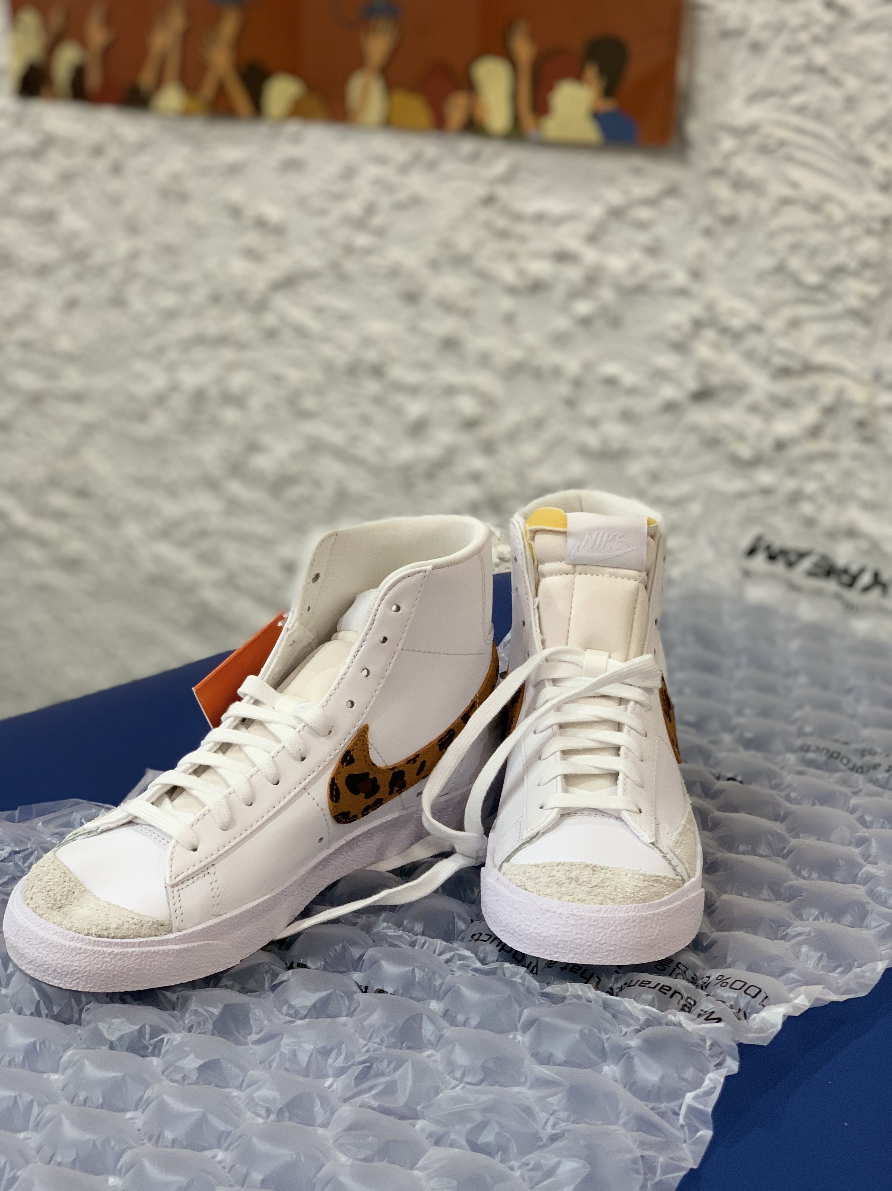 (W) Nike Blazer Mid '77 SE Leopard 착용 스타일 - 4