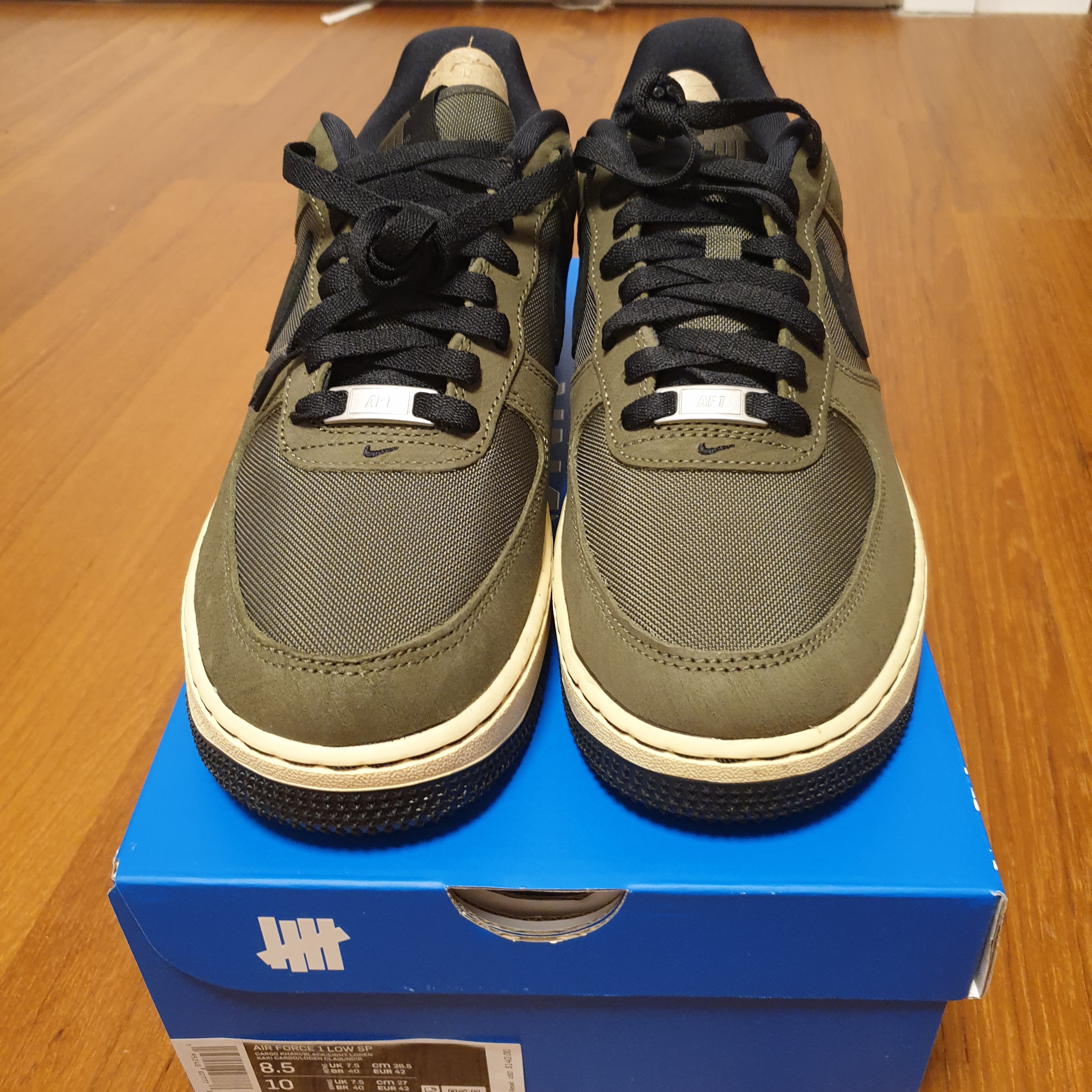 Nike x Undefeated Air Force 1 Low SP Ballistic 착용 스타일 - 3