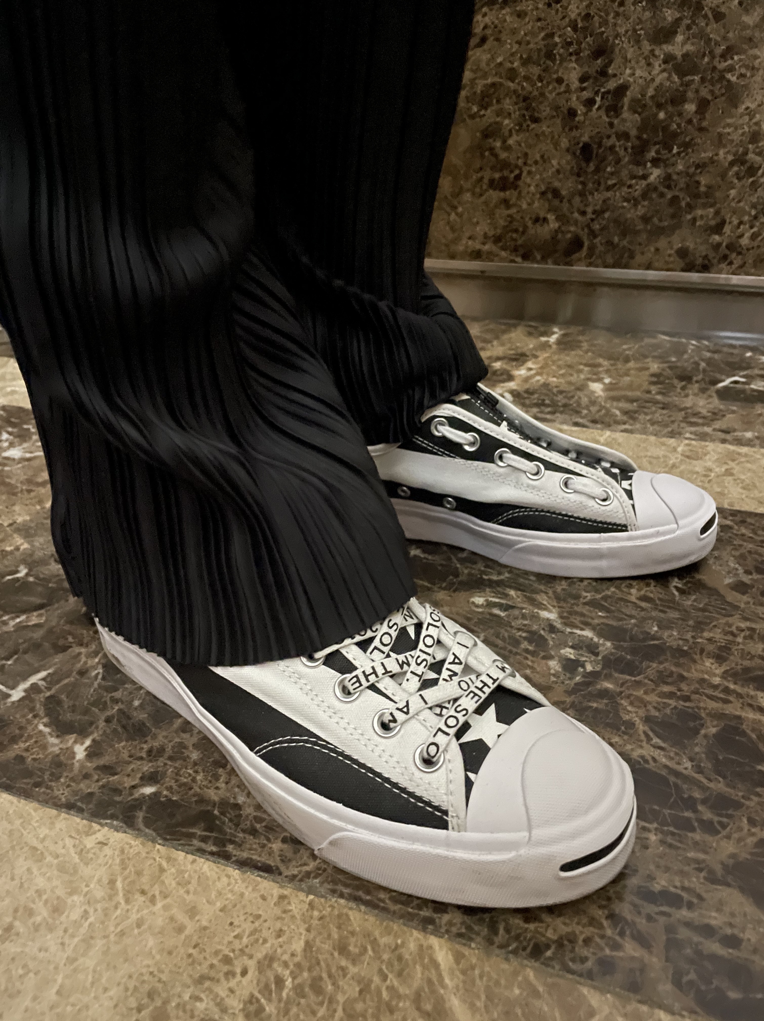 Converse x Takahiromiyashita The Soloist Jack Purcell Zip Ox Black White 착용 스타일