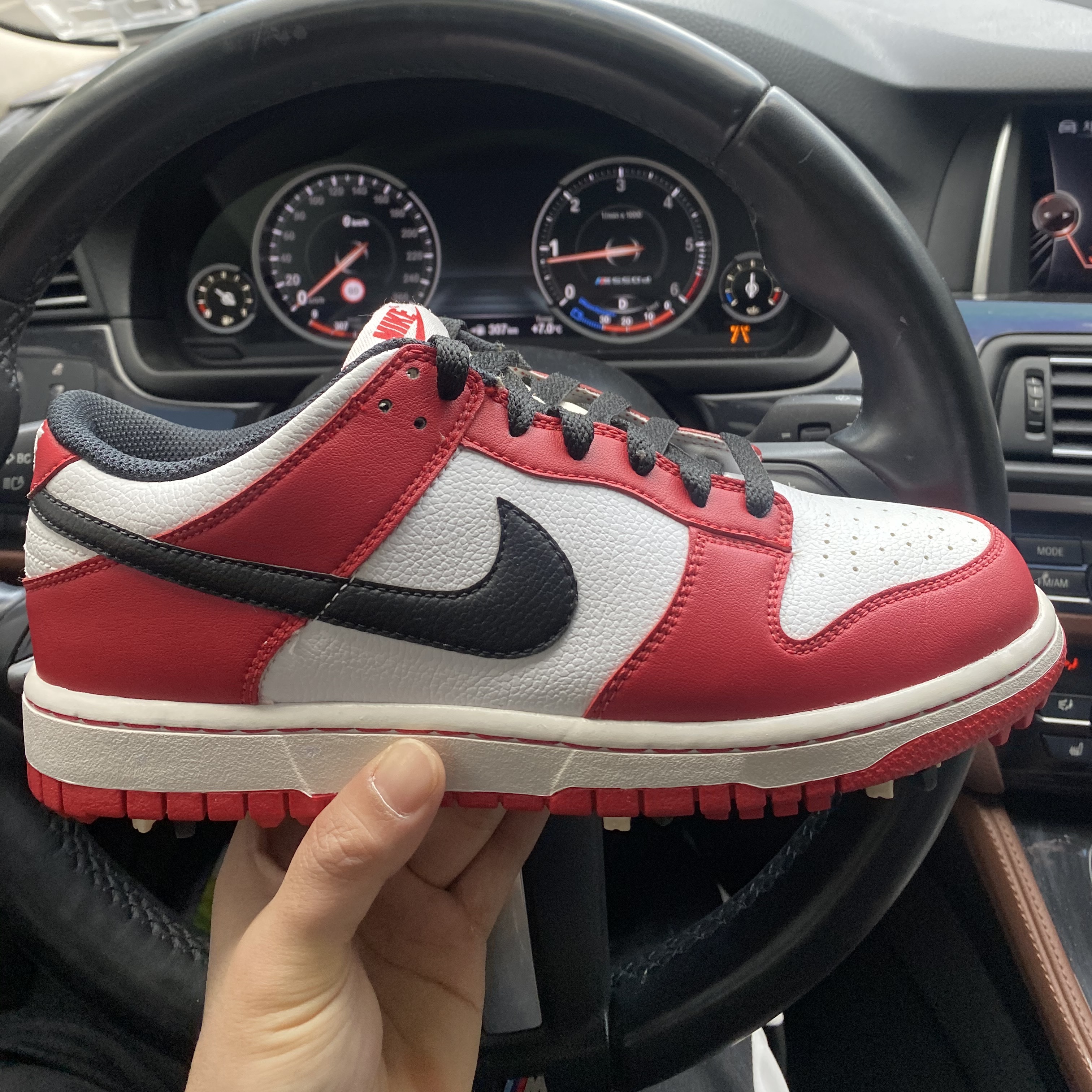 Nike Dunk NG Golf White Black Red 착용 스타일 - 1