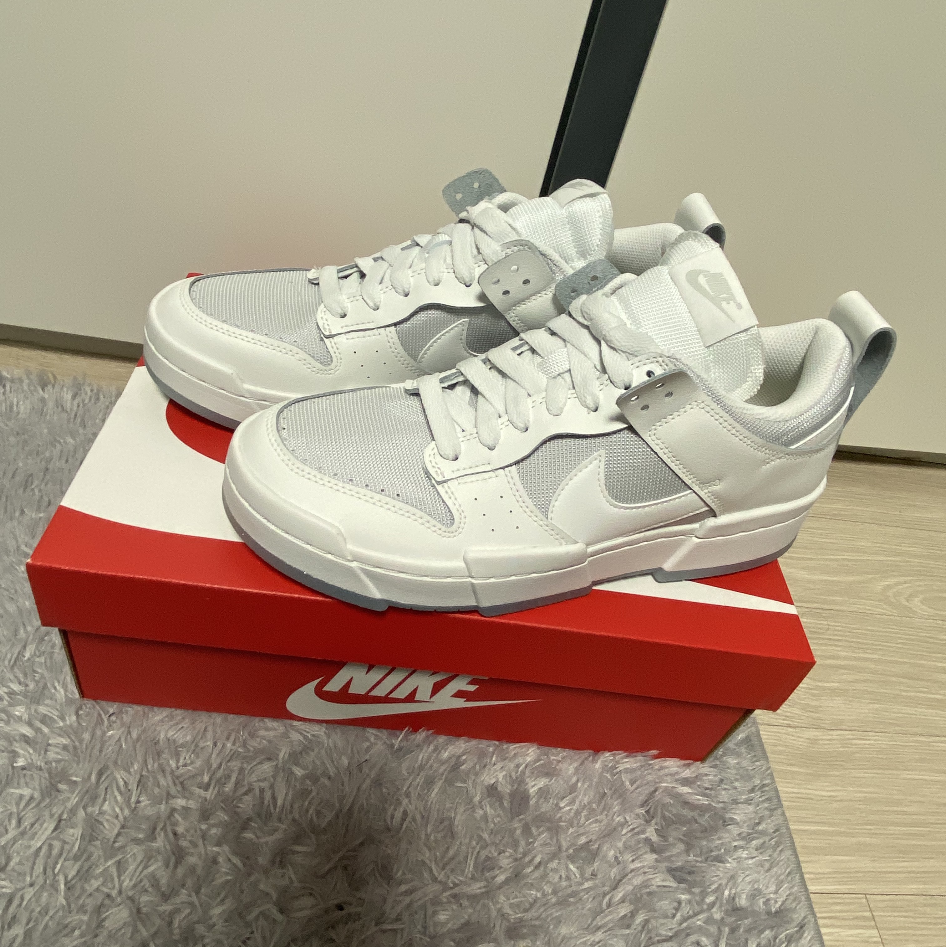 (W) Nike Dunk Low Disrupt Photon Dust 착용 스타일