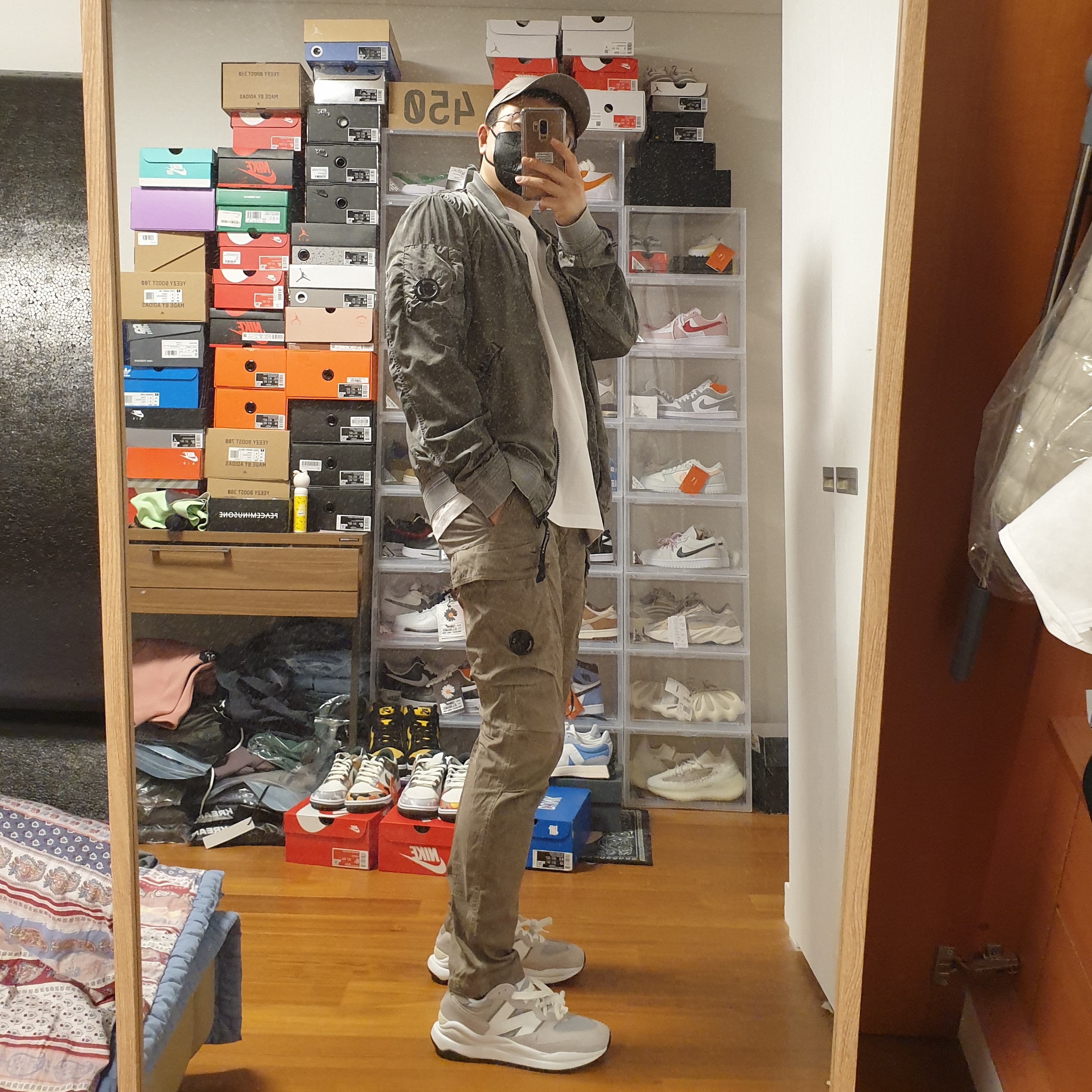 New Balance 5740 Dove Grey White 착용 스타일 - 3