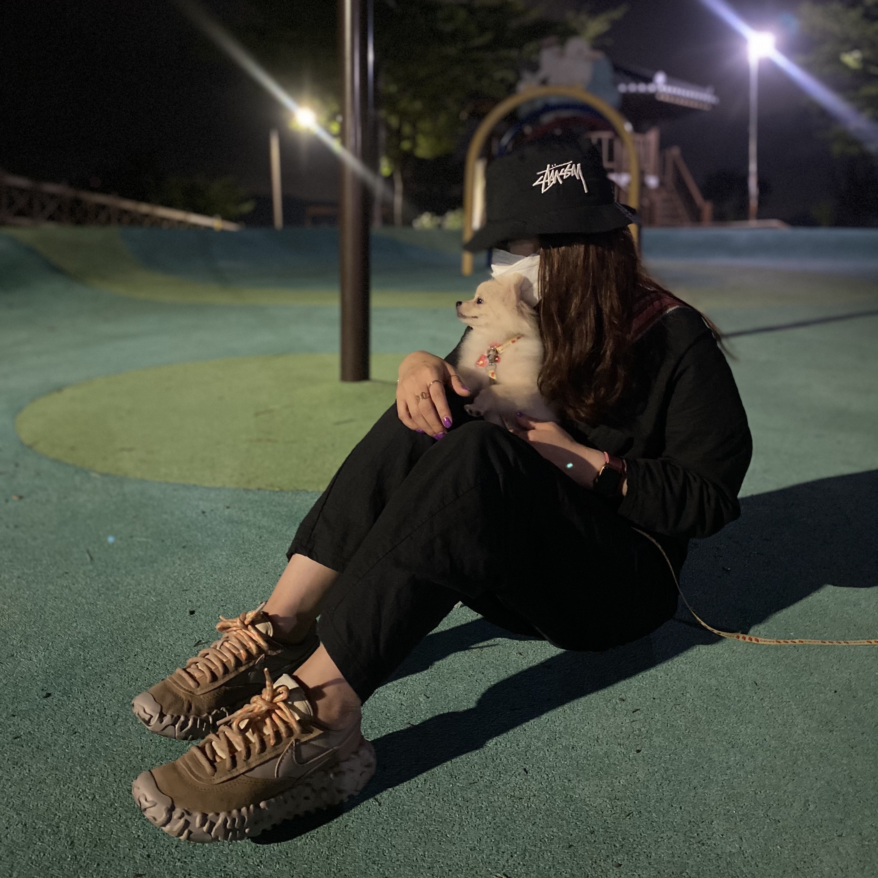 Nike x Stussy Bucket Hat Black 착용 스타일 - 2
