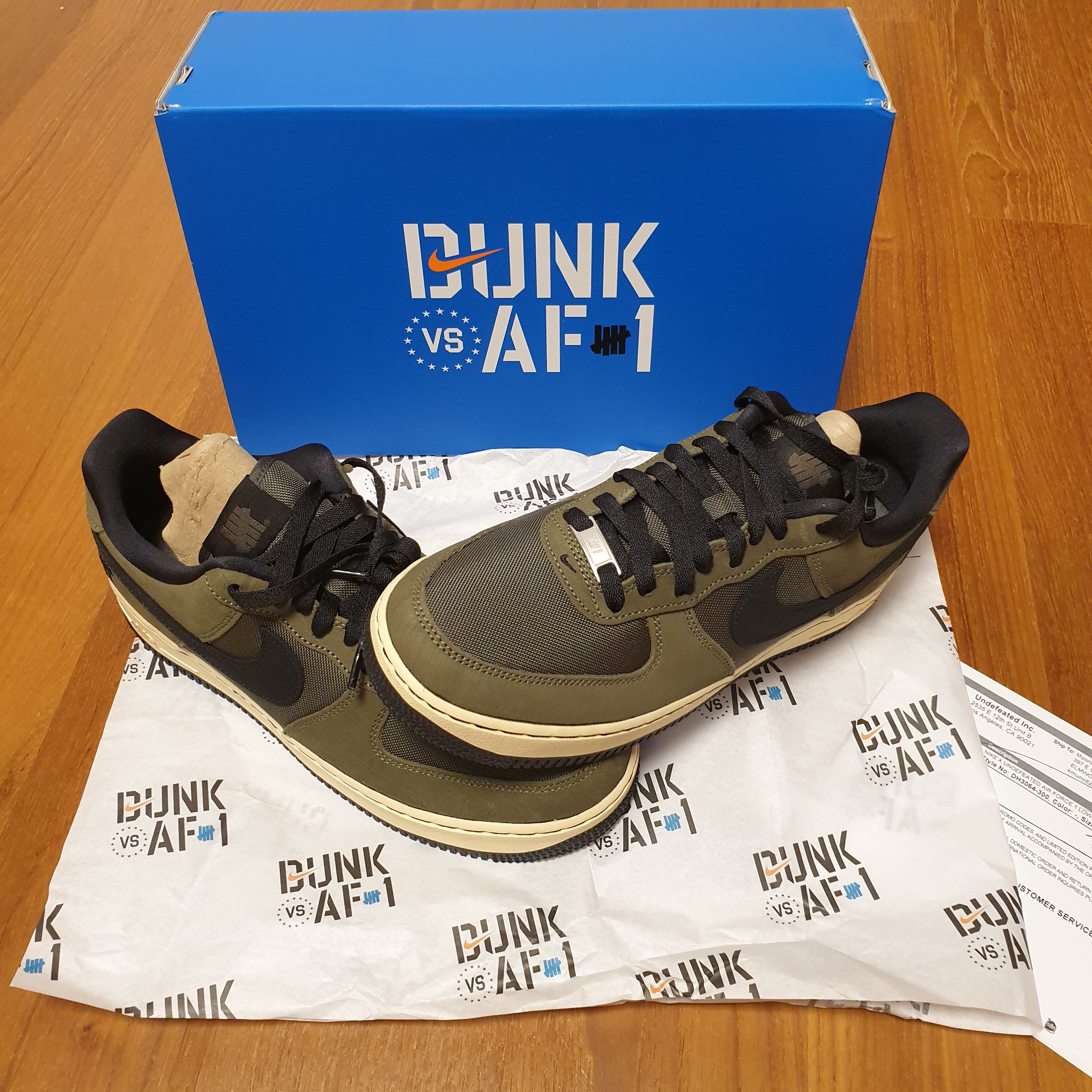 Nike x Undefeated Air Force 1 Low SP Ballistic 착용 스타일 - 2