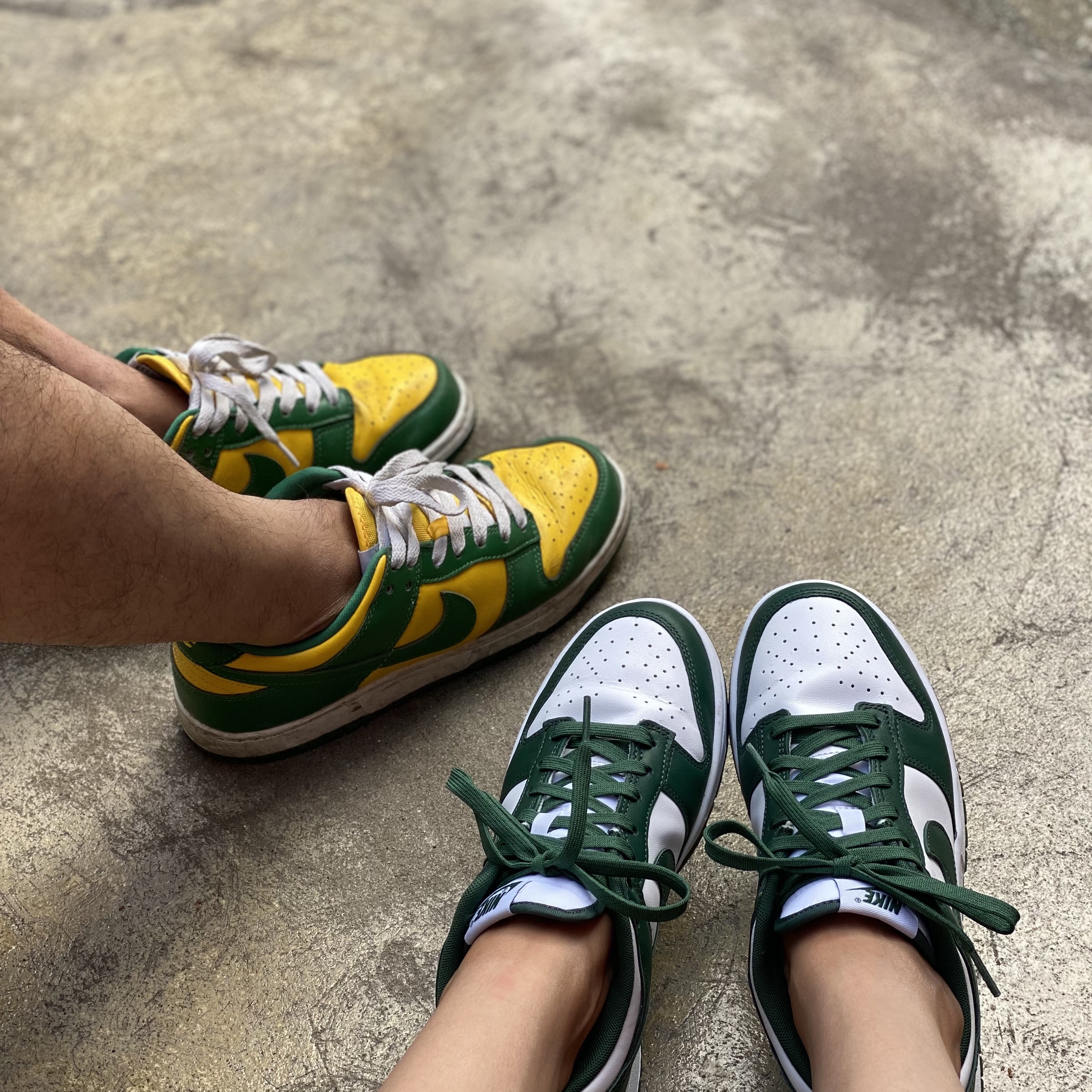 Nike Dunk Low Retro Varsity Green, Nike Dunk Low SP Brazil 2020 착용 스타일