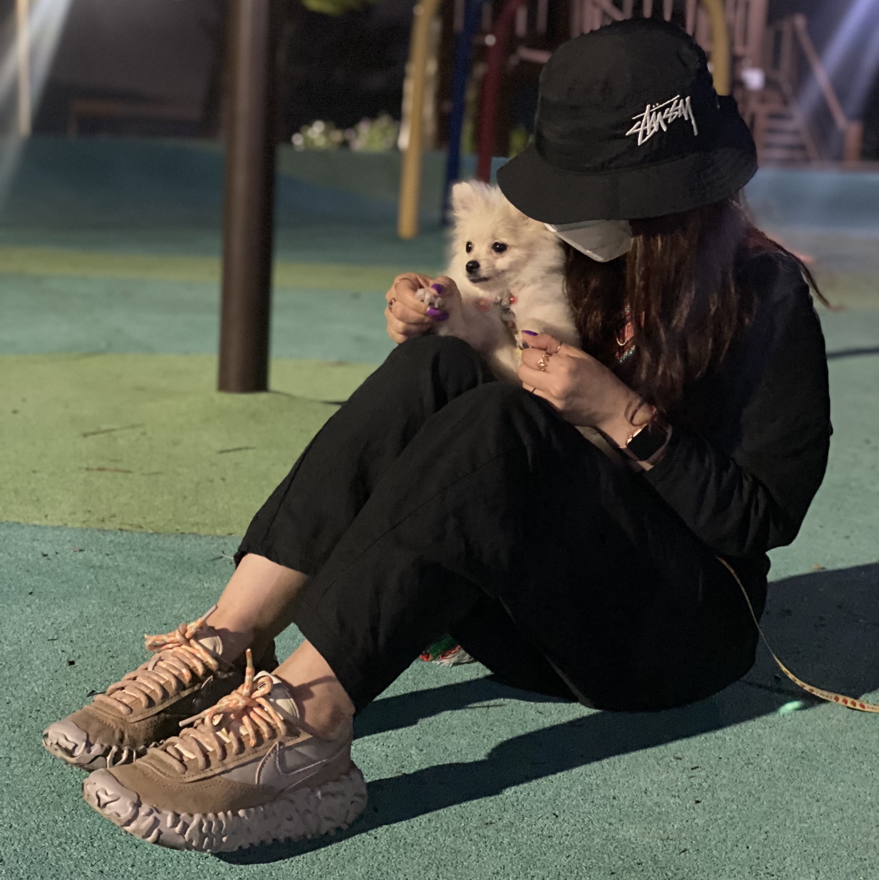 Nike x Stussy Bucket Hat Black 착용 스타일 - 1