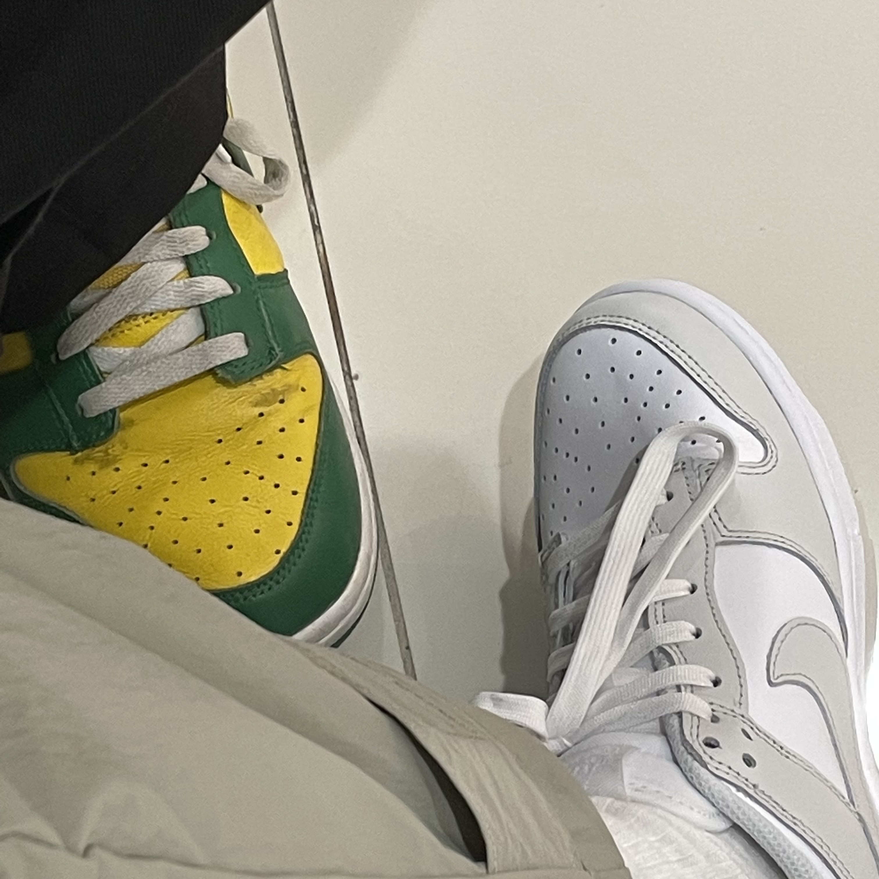 (W) Nike Dunk Low Photon Dust, Nike Dunk Low SP Brazil 2020 착용 스타일