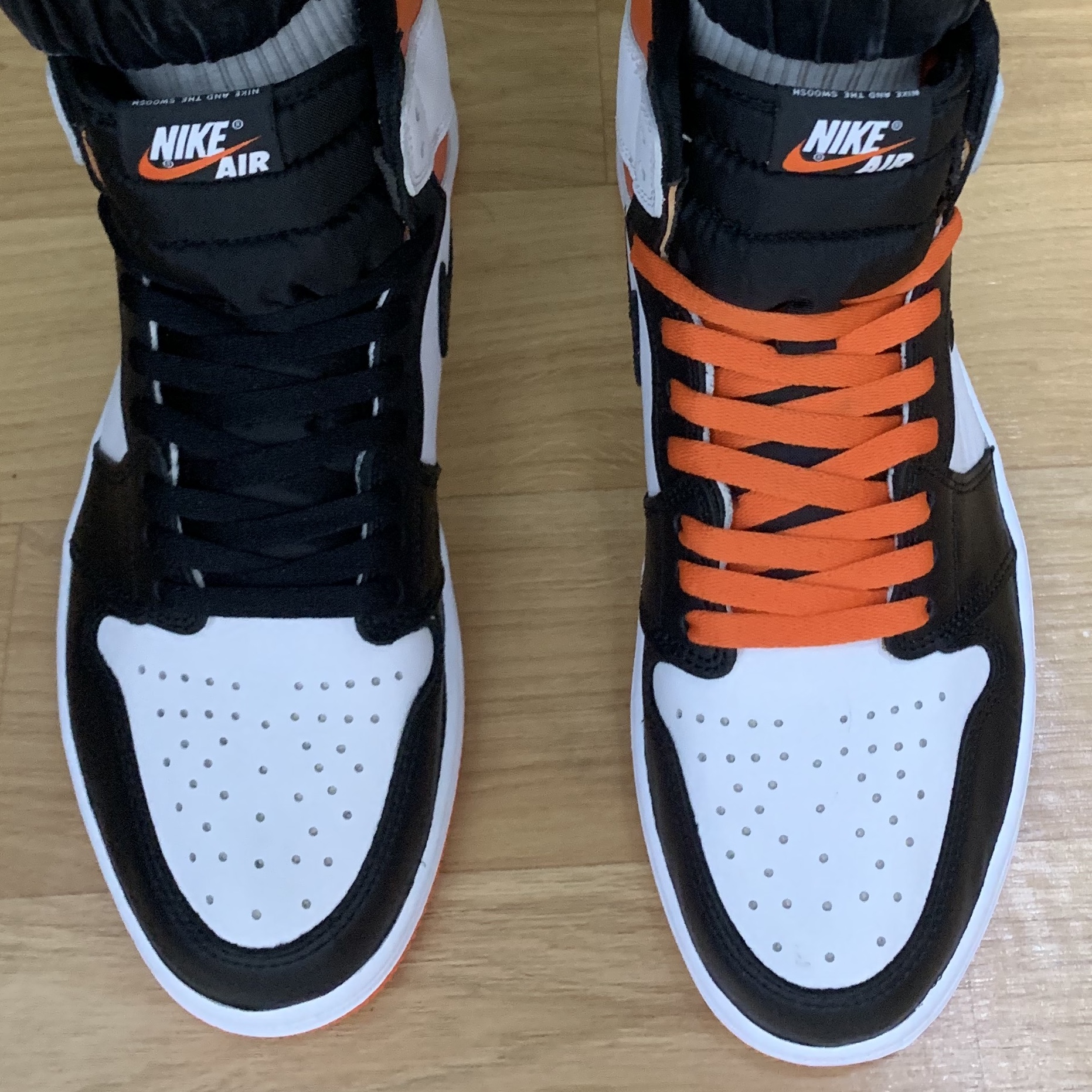 Jordan 1 Retro High OG Electro Orange 착용 스타일 - 1
