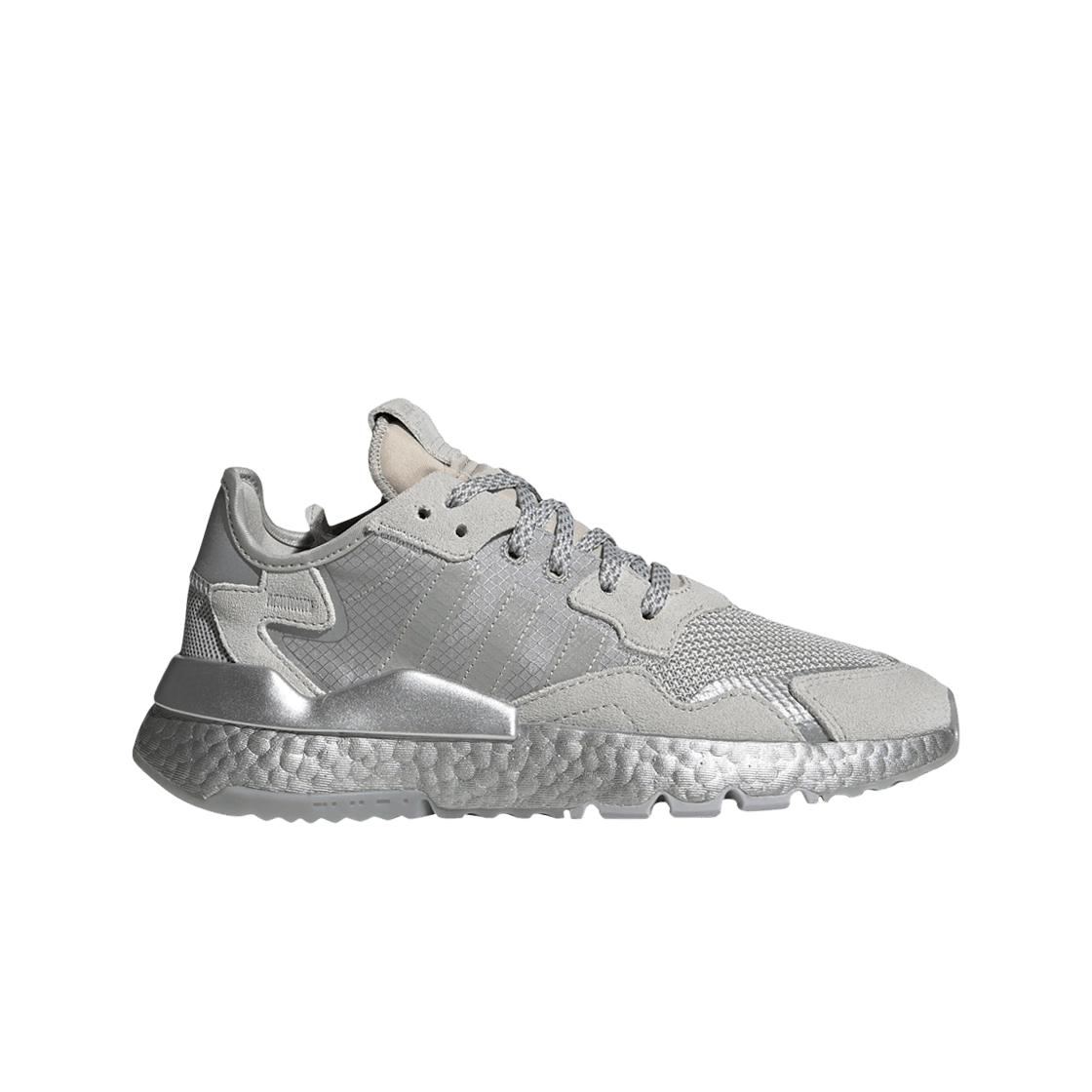 (W) 아디다스 나이트 조거 그레이 실버 메탈릭((W) Adidas Nite Jogger Grey Silver Metallic) - 1