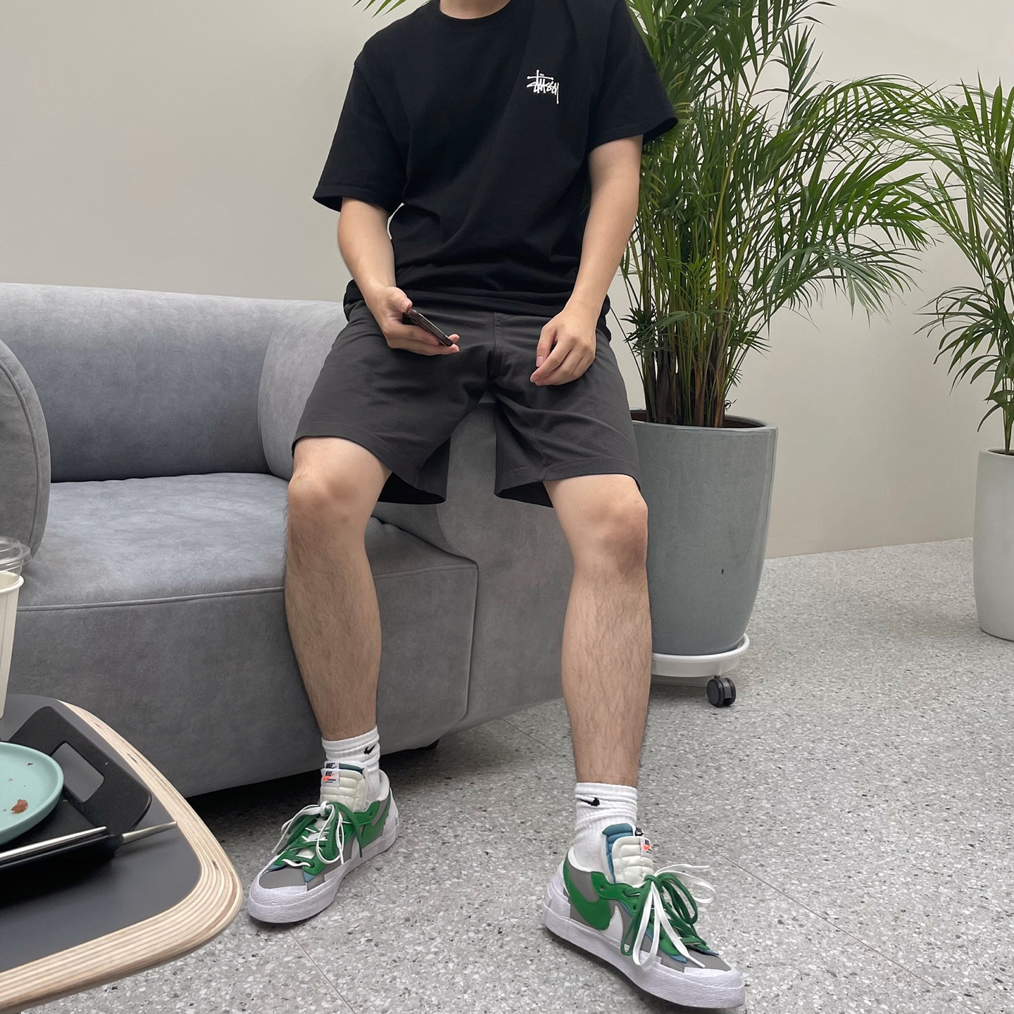 Nike x Sacai Blazer Low Classic Green 착용 스타일