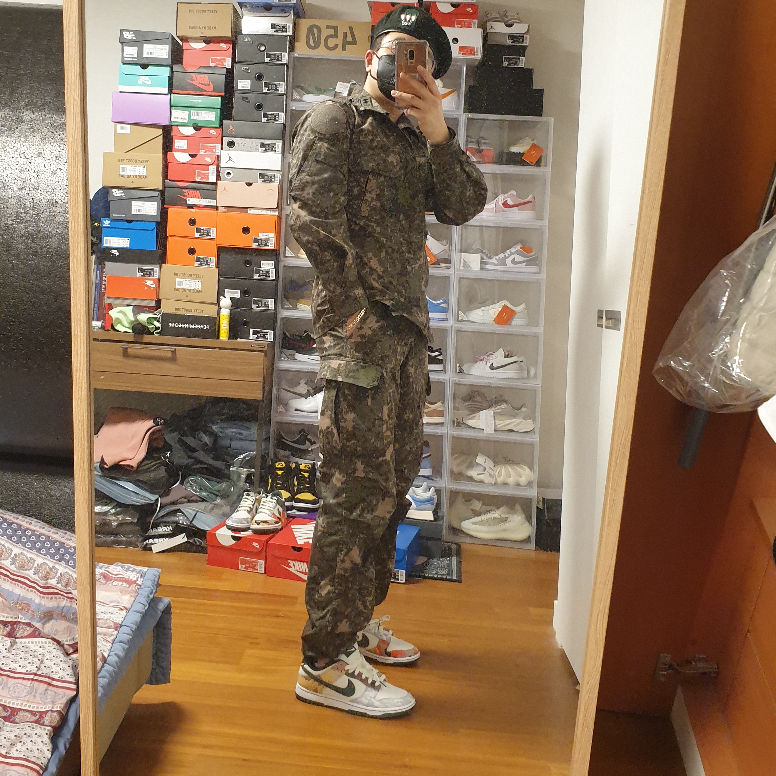 Nike Dunk Low SE Sail Multi Camo 착용 스타일 - 3