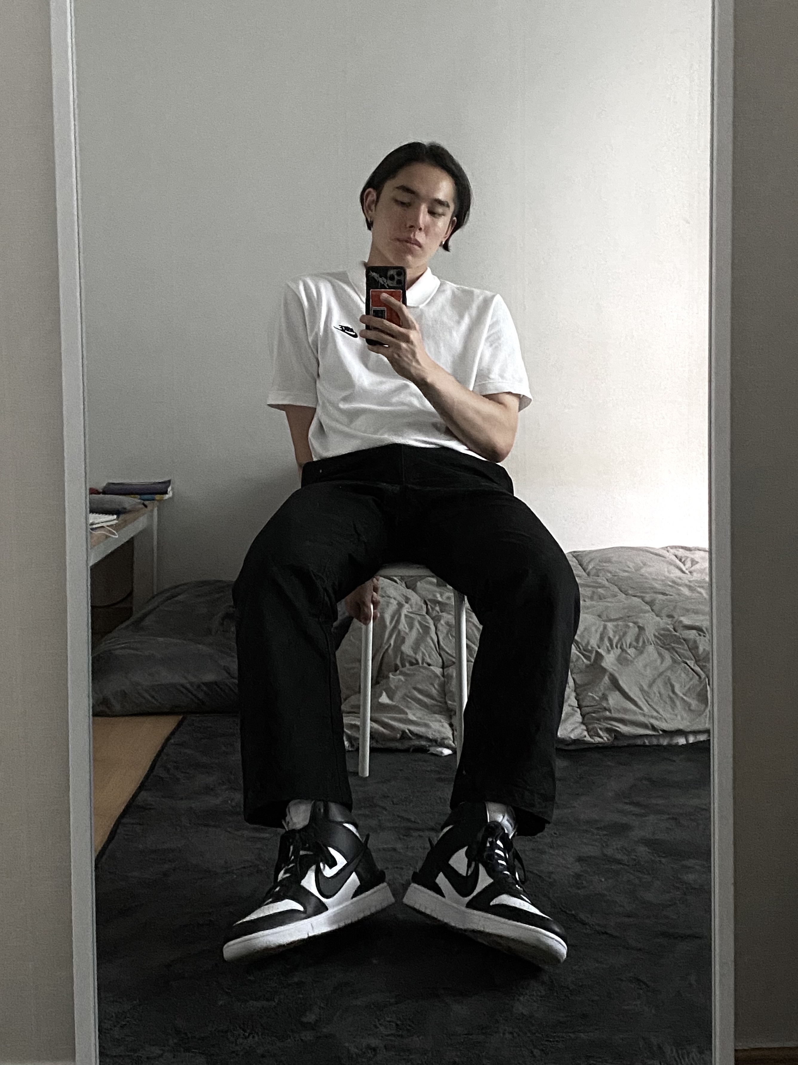 Nike x Ambush Dunk High Black 착용 스타일 - 1