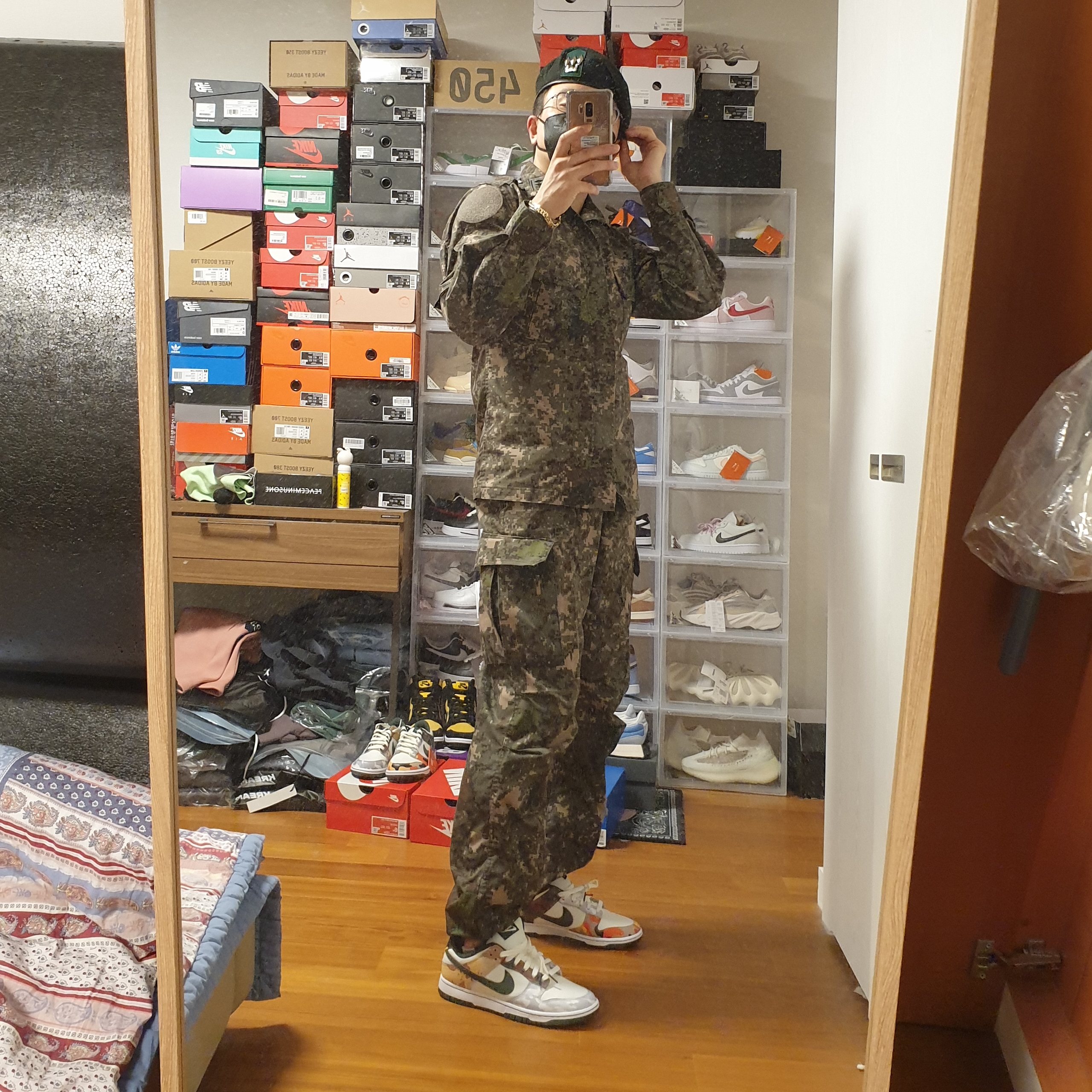 Nike Dunk Low SE Sail Multi Camo 착용 스타일 - 1