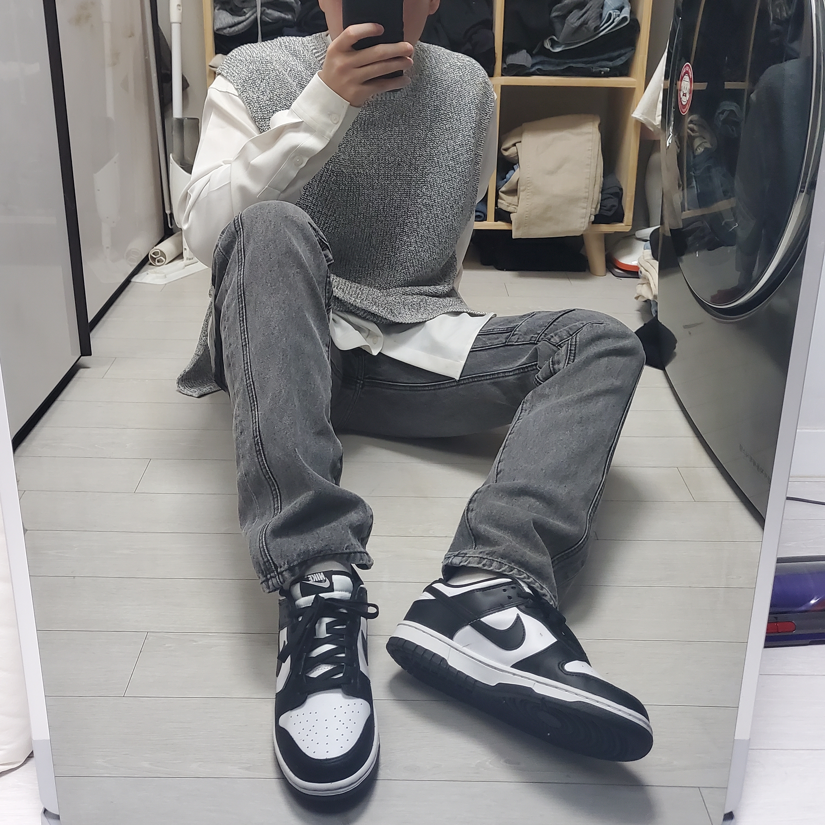 Nike Dunk Low Retro Black 착용 스타일