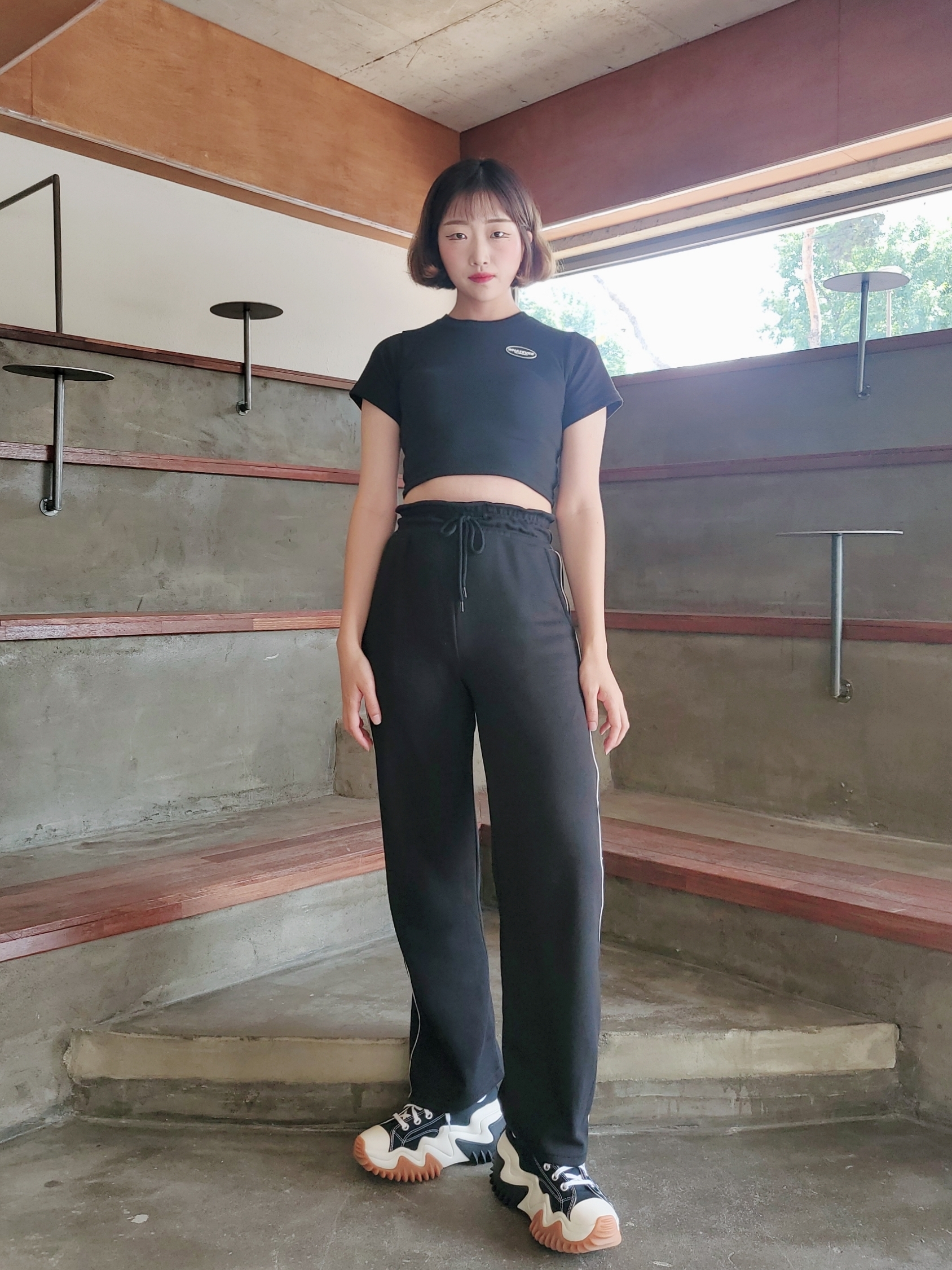 Converse Run Star Motion High Black 착용 스타일