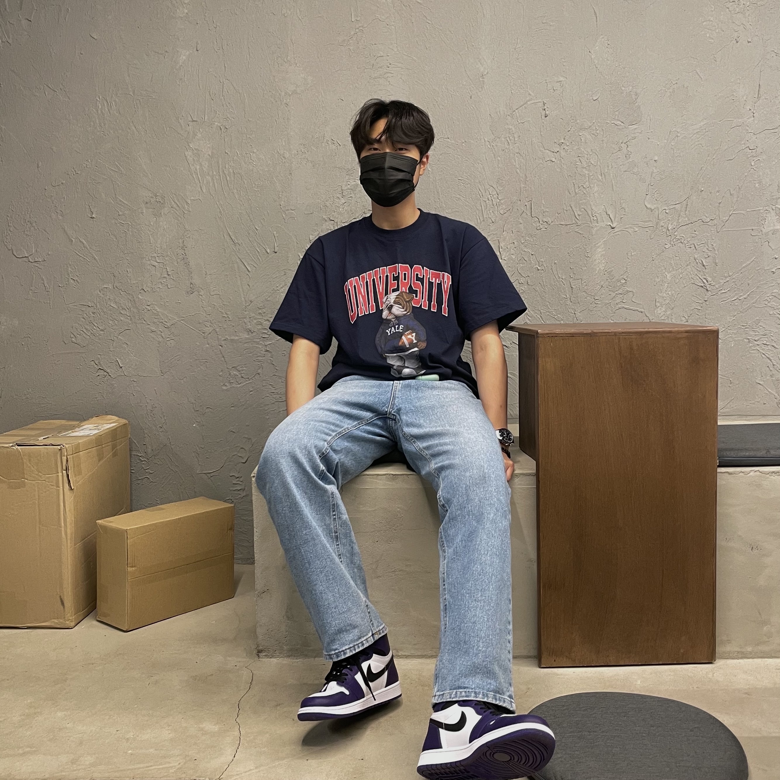 Jordan 1 Retro High OG Court Purple 2020 착용 스타일 - 2