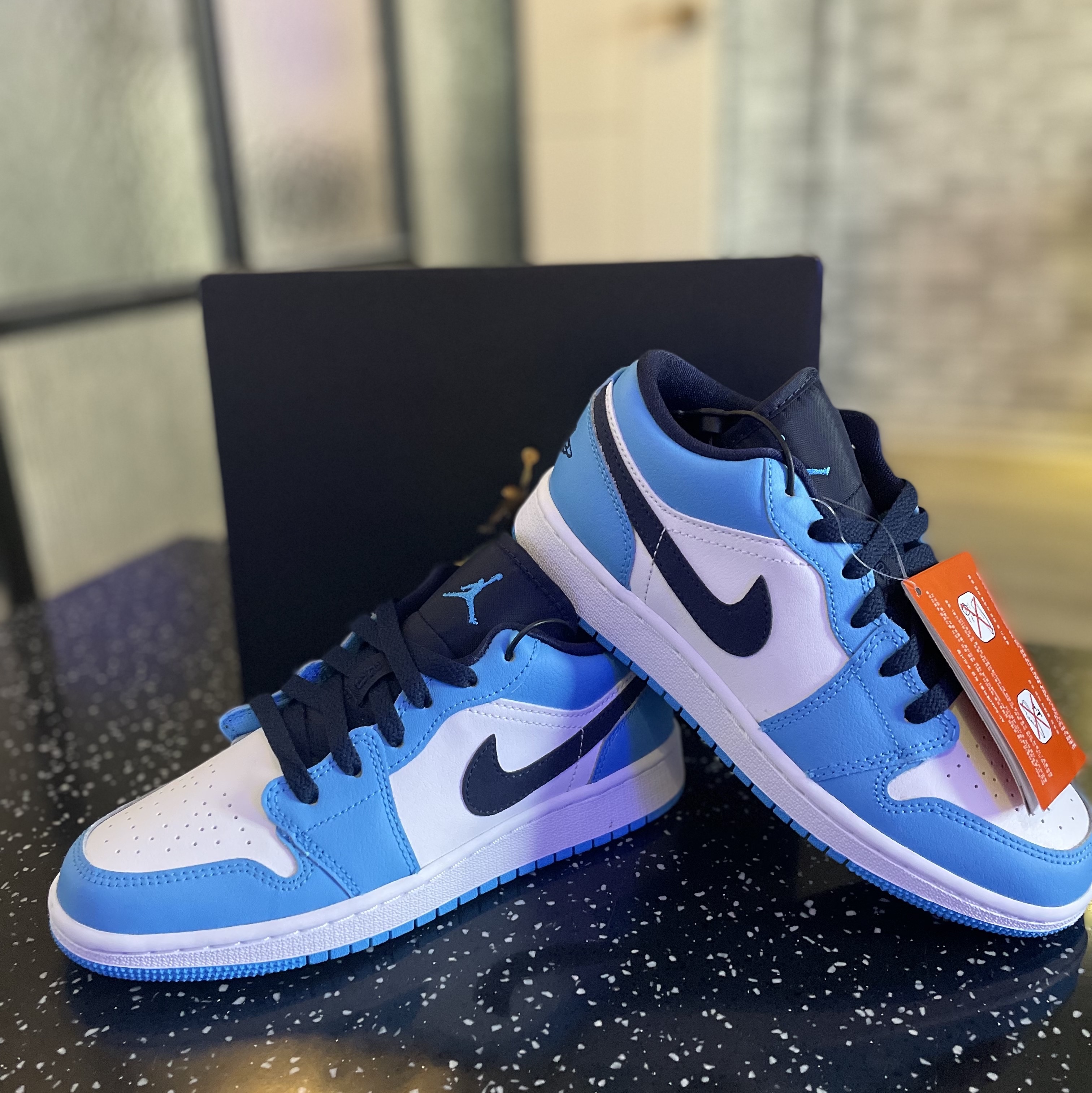 (GS) Jordan 1 Low Dark Powder Blue 착용 스타일 - 4