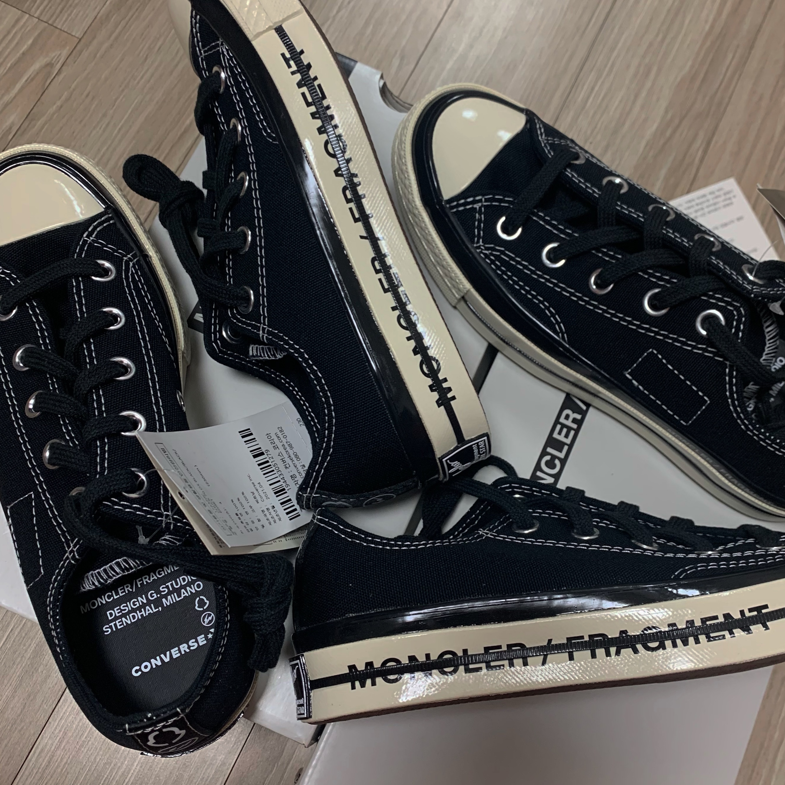 Converse x Moncler x Fragment Chuck 70 Ox Fraylor III Black 착용 스타일