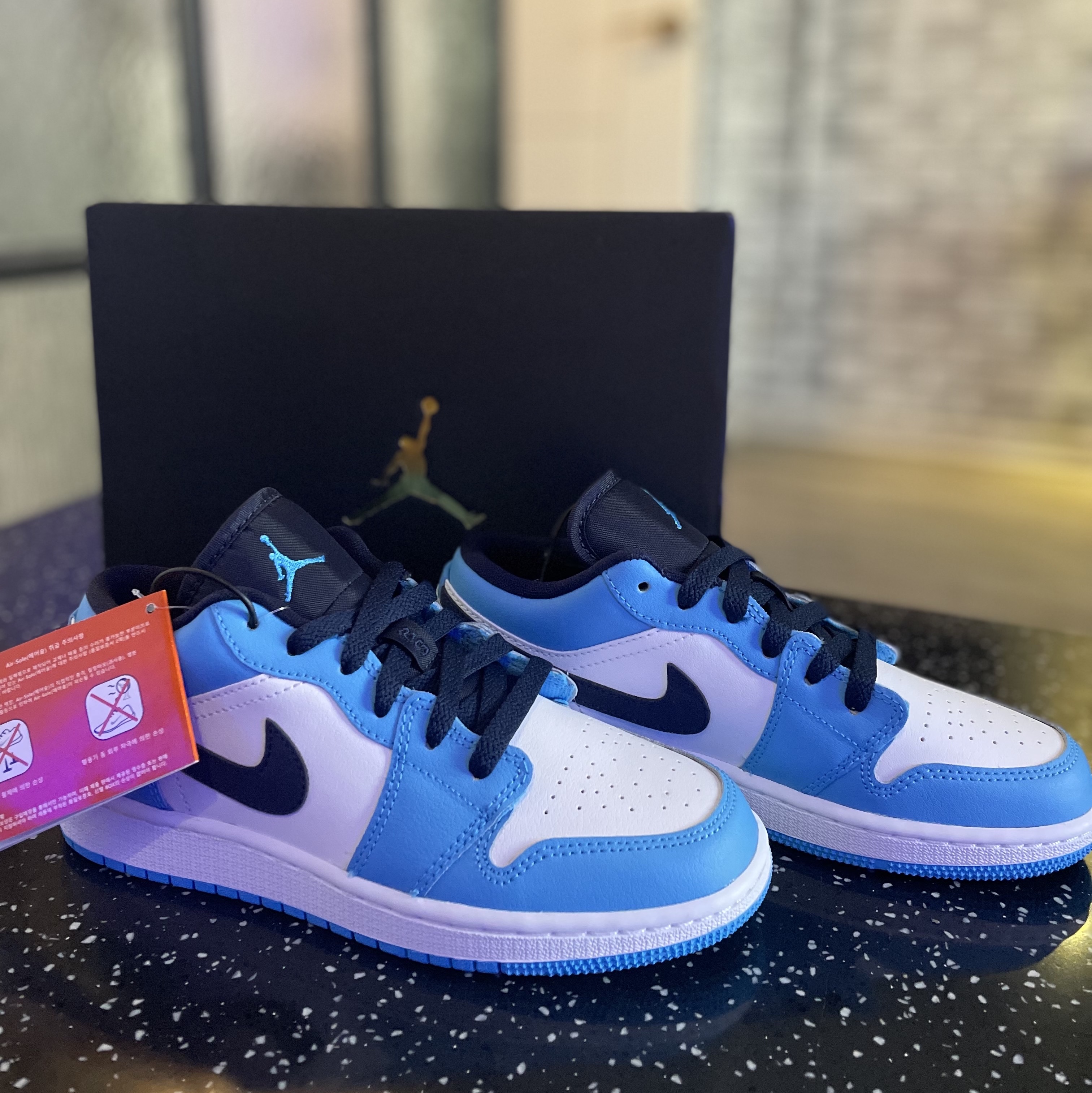 (GS) Jordan 1 Low Dark Powder Blue 착용 스타일 - 3