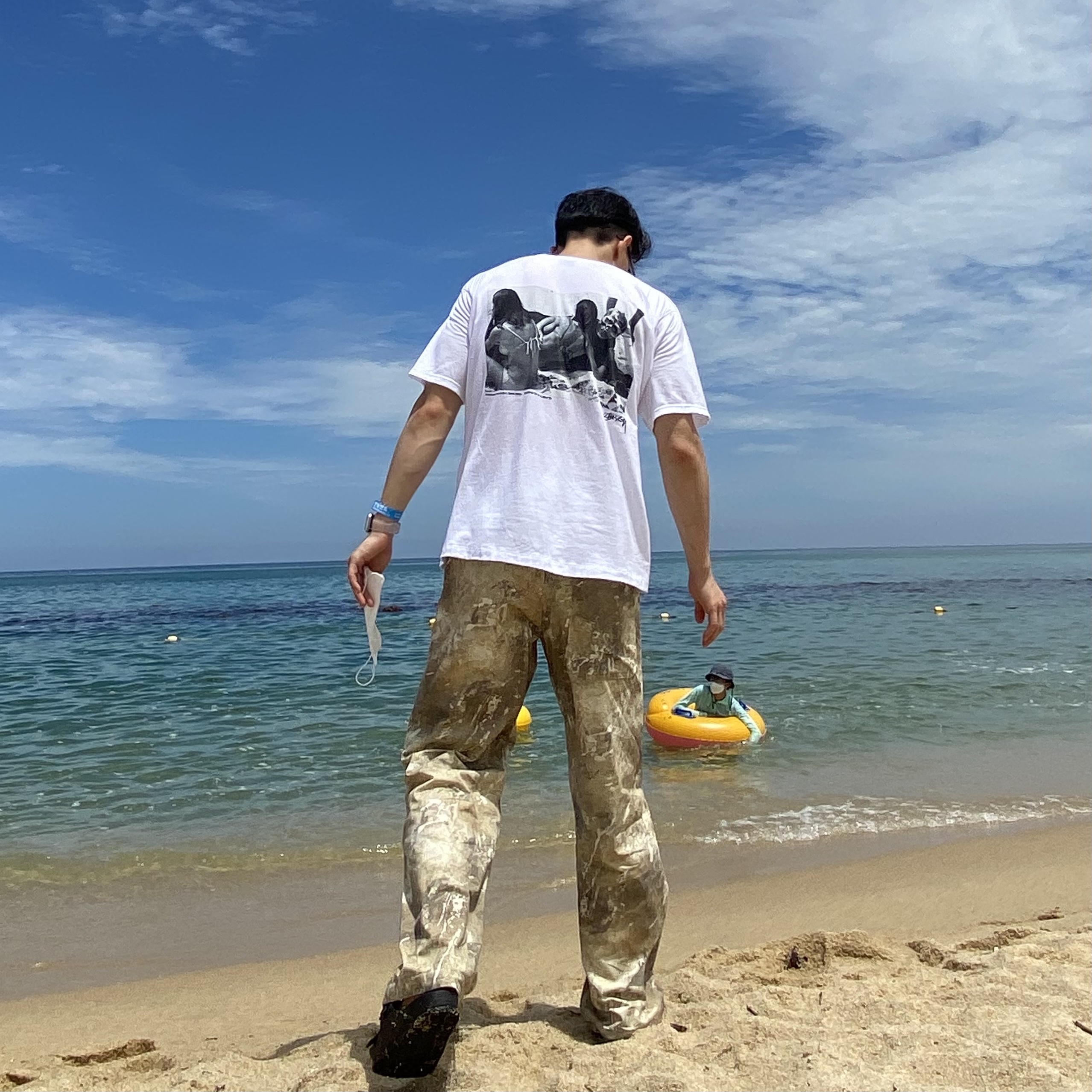 Stussy California '68 T-Shirt White 착용 스타일