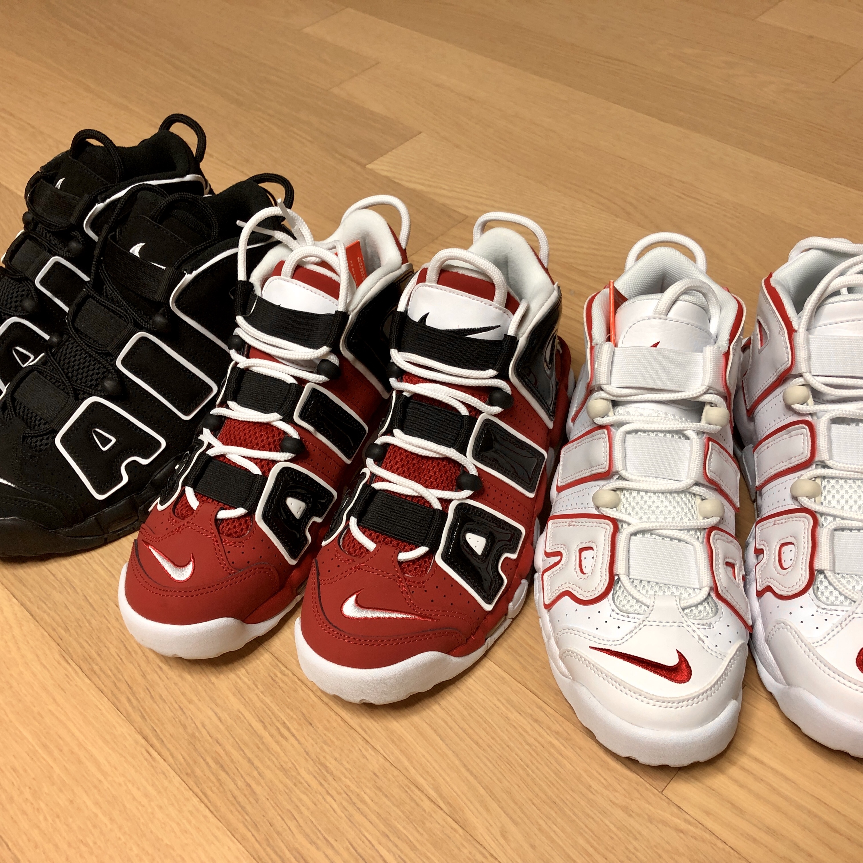 Nike Air More Uptempo Black White 2020, Nike Air More Uptempo 96 Bulls 2021 착용 스타일