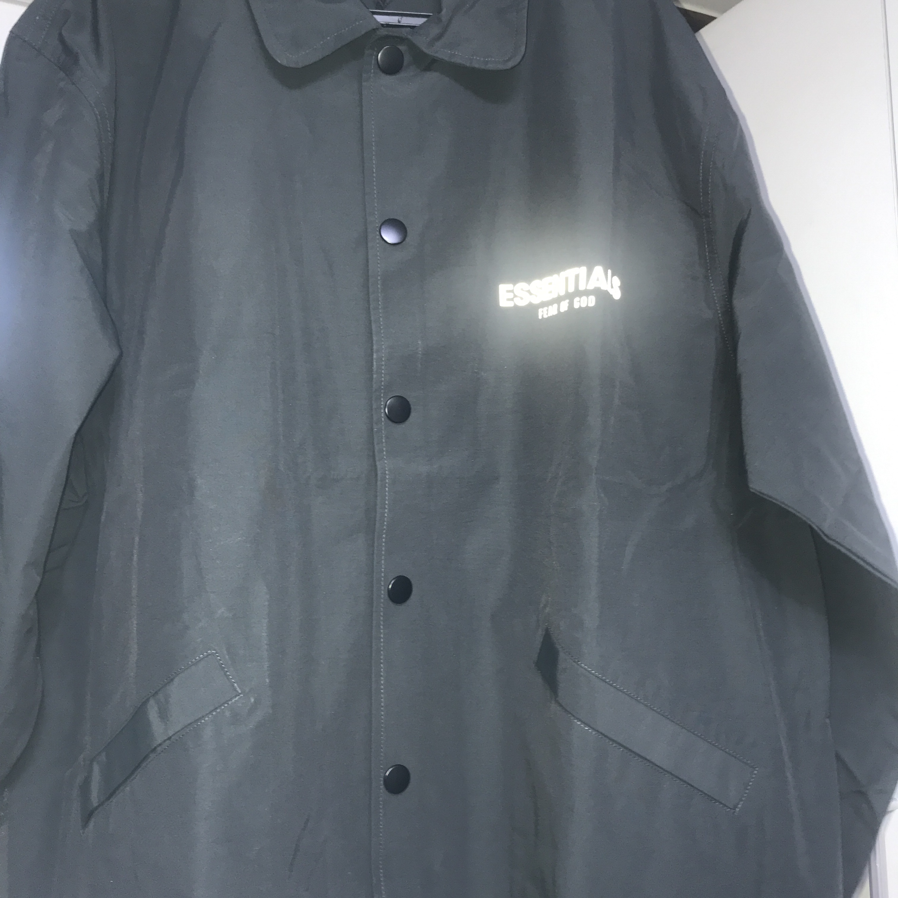 Essentials Coach Jacket Black - 21SS 착용 스타일 - 2
