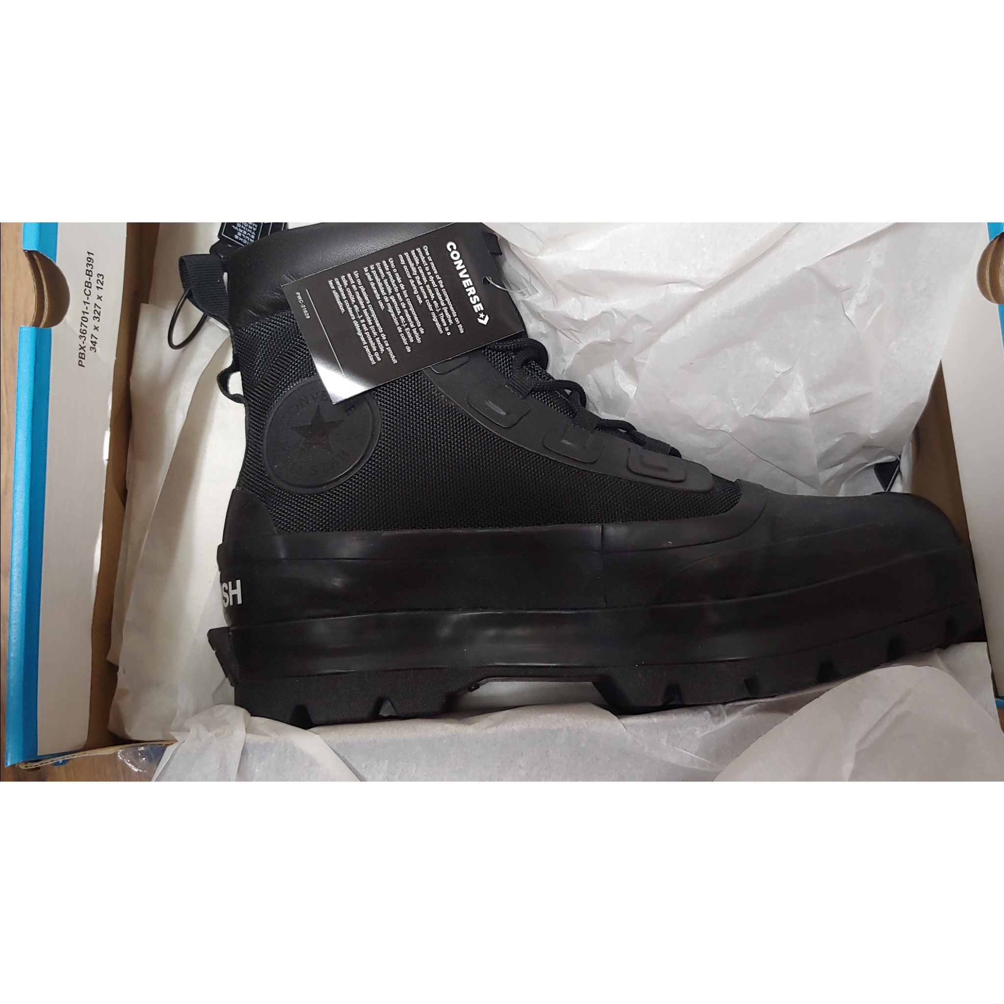 Converse x Ambush Chuck Taylor All Star Duck Boot Black 착용 스타일 - 3