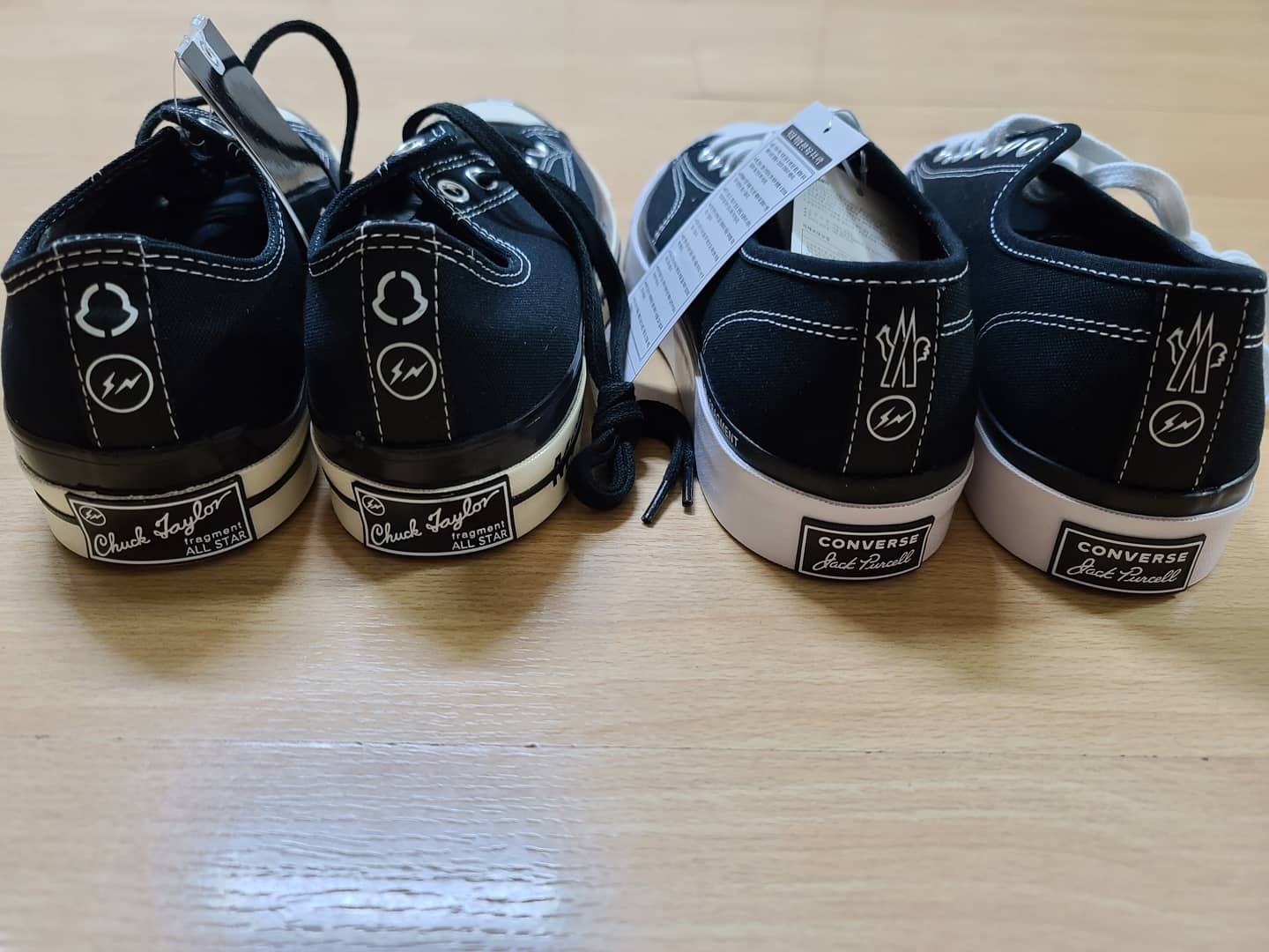 Converse x Moncler x Fragment Chuck 70 Ox Fraylor III Black, Converse x Moncler x Fragment Jack Purcell Fraylor II Black 착용 스타일 - 2
