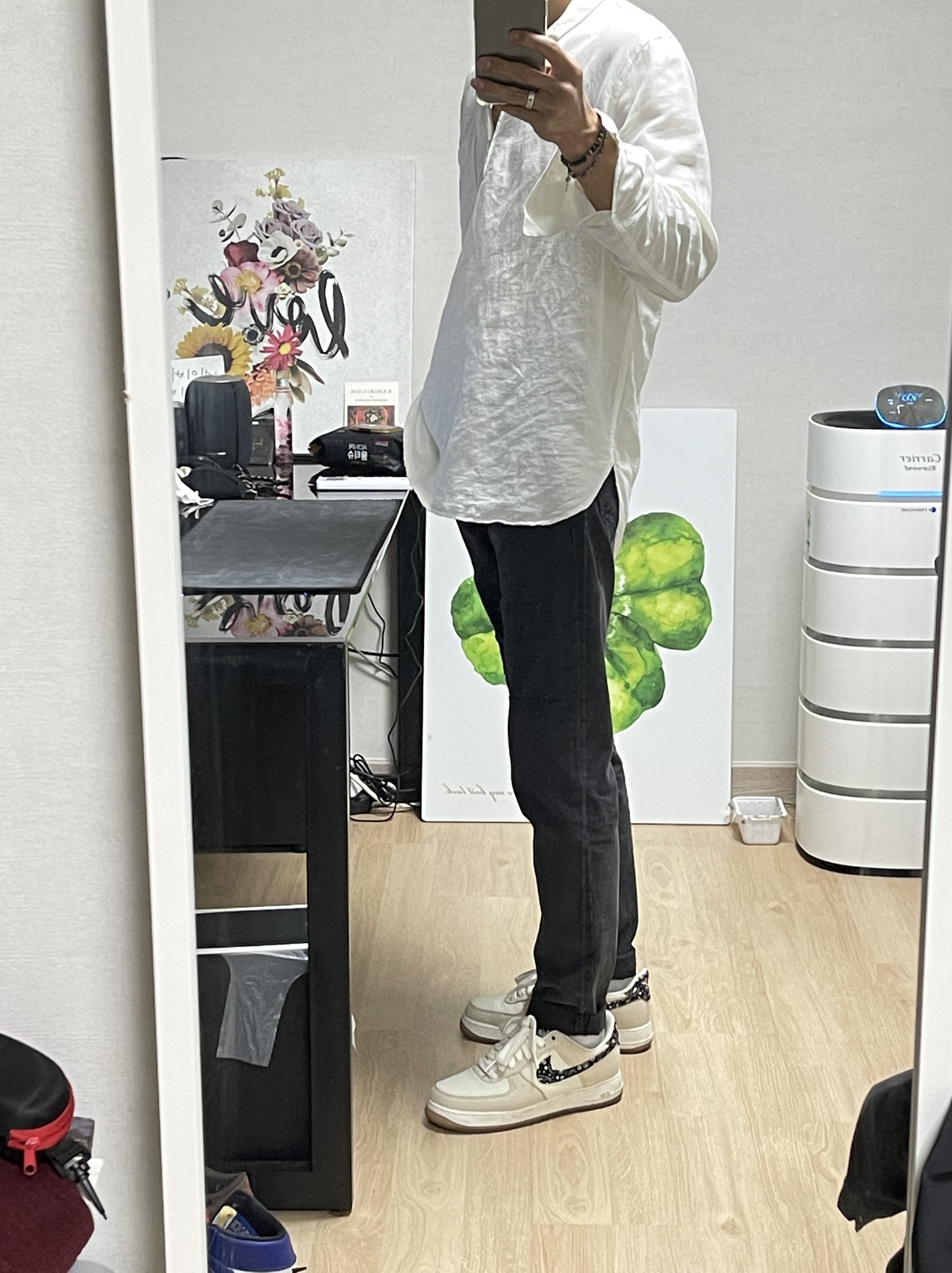 Nike Air Force 1 '07 LV8 Paisley Swoosh 착용 스타일 - 3