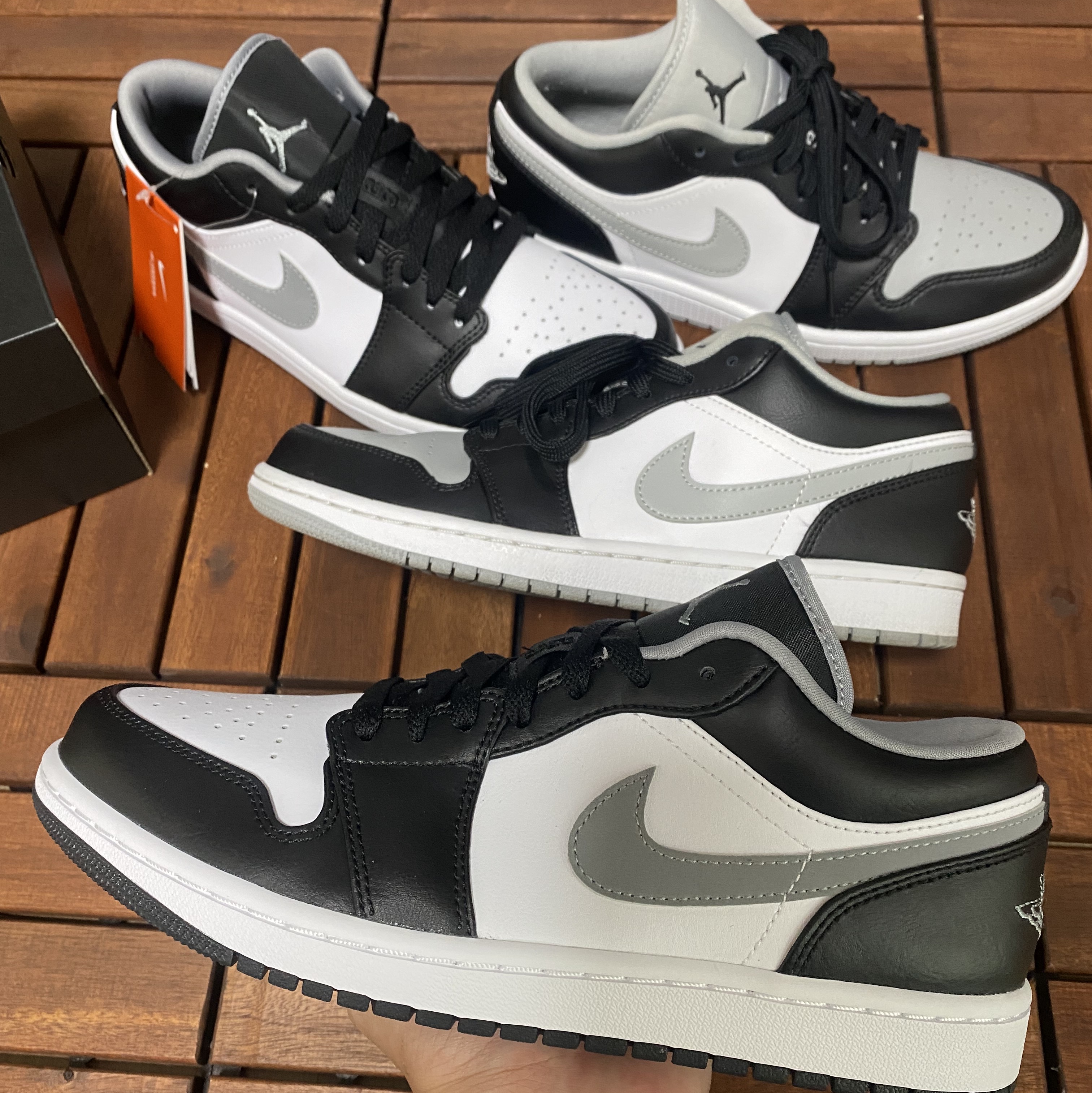 Jordan 1 Low Black Particle Grey, Jordan 1 Low Black Light Smoke Grey 착용 스타일 - 1