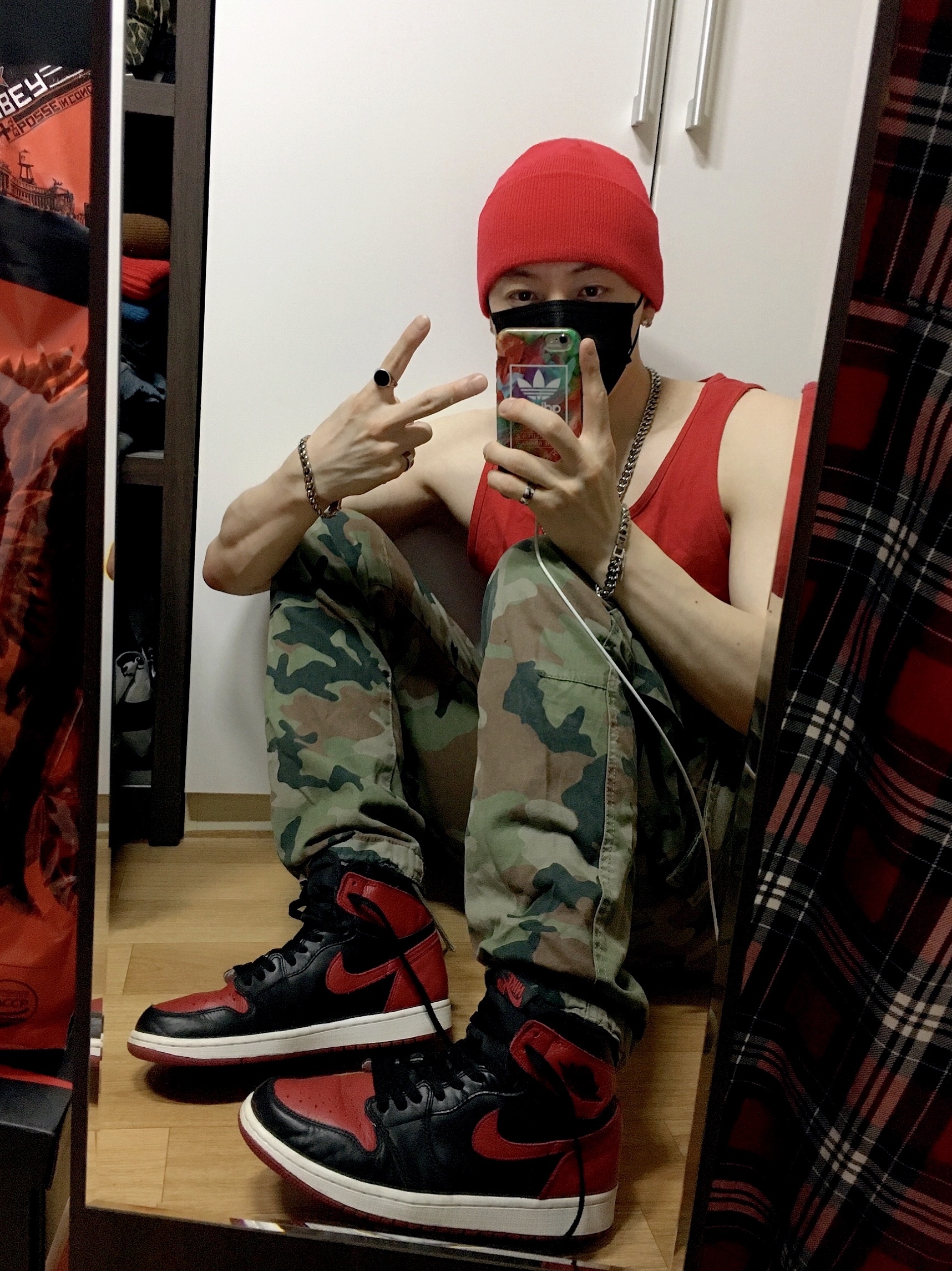 Jordan 1 Retro High OG Bred Banned 2016 착용 스타일 - 2