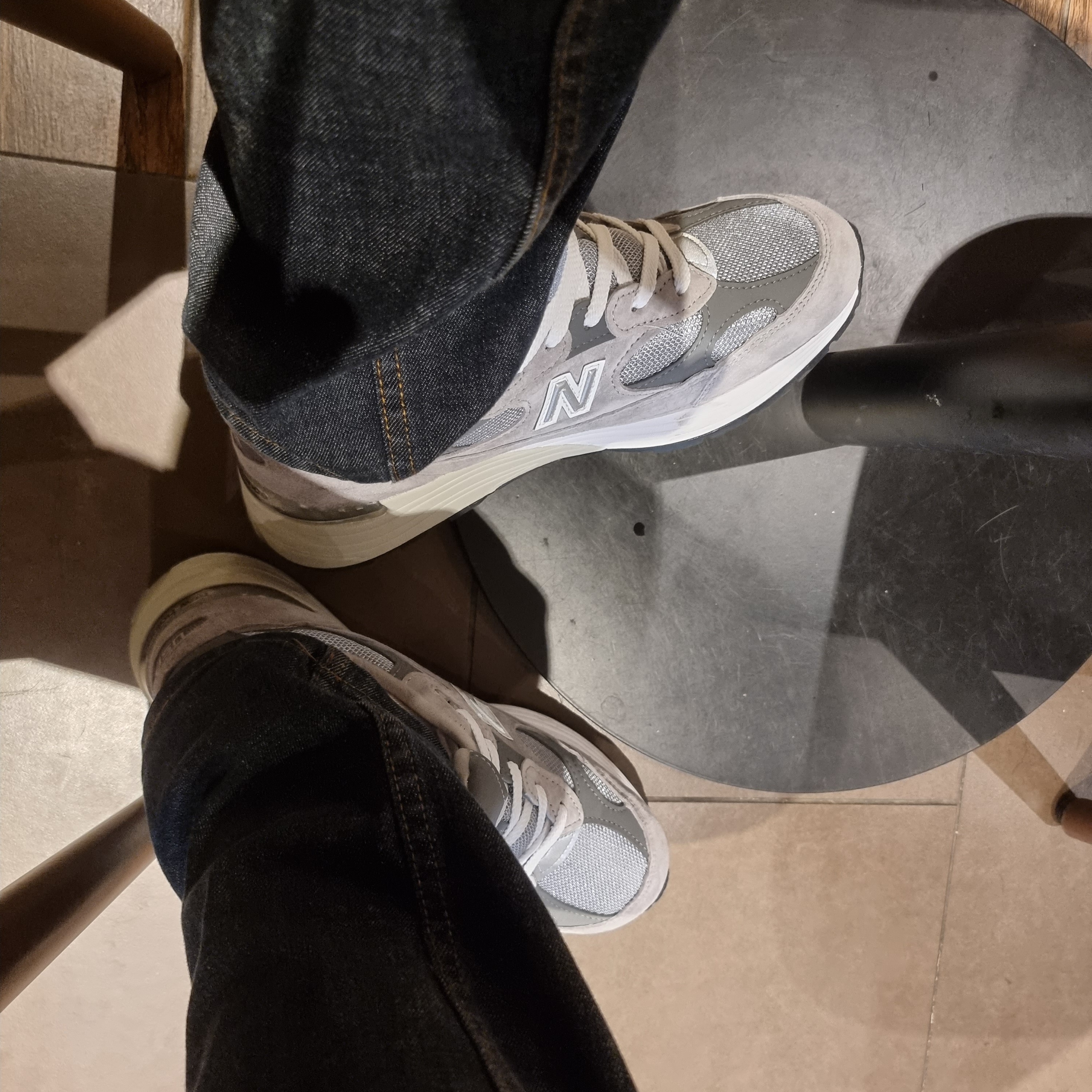 New Balance 992 Made in USA Grey - D Standard 착용 스타일