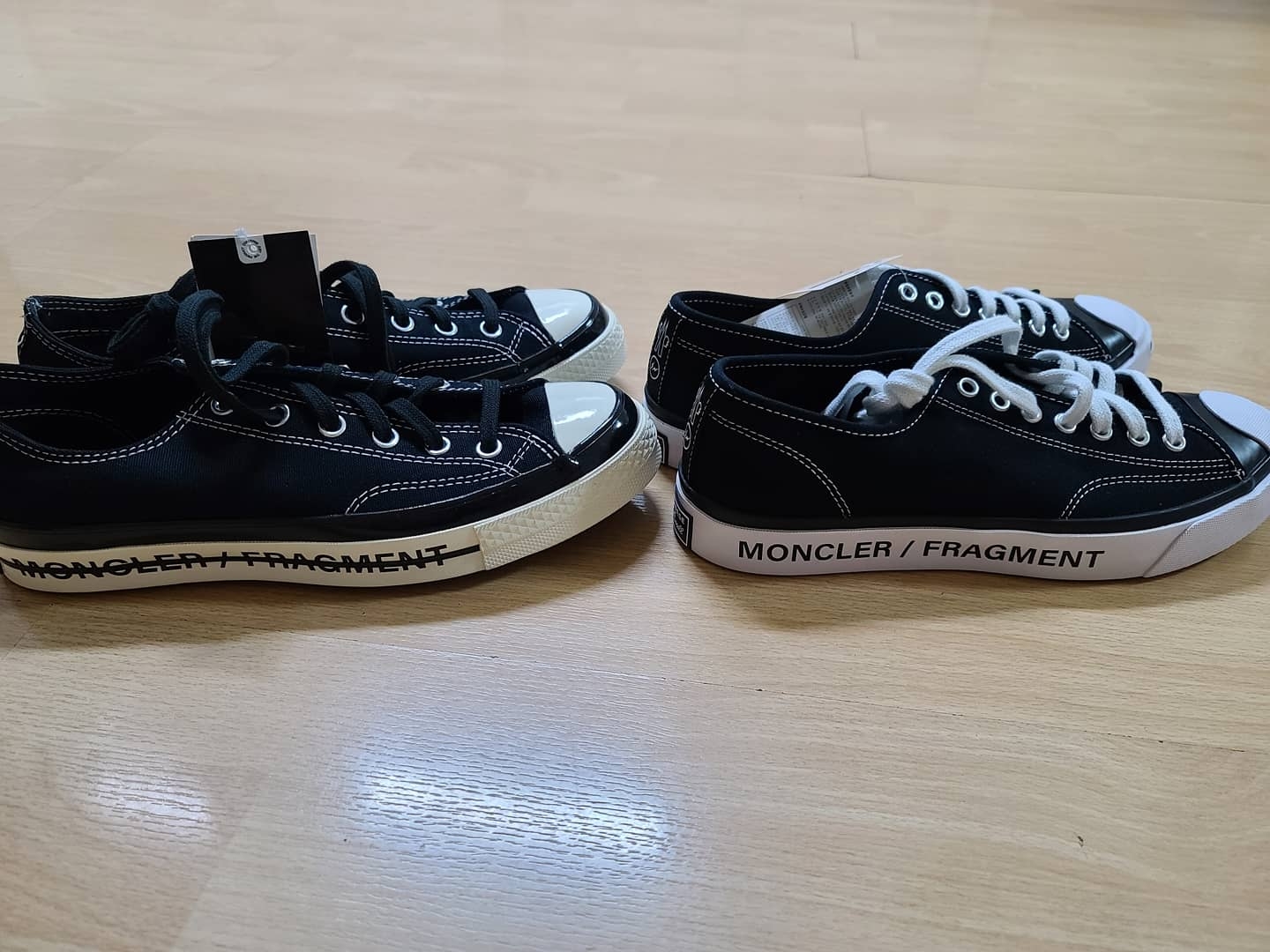 Converse x Moncler x Fragment Chuck 70 Ox Fraylor III Black, Converse x Moncler x Fragment Jack Purcell Fraylor II Black 착용 스타일 - 3