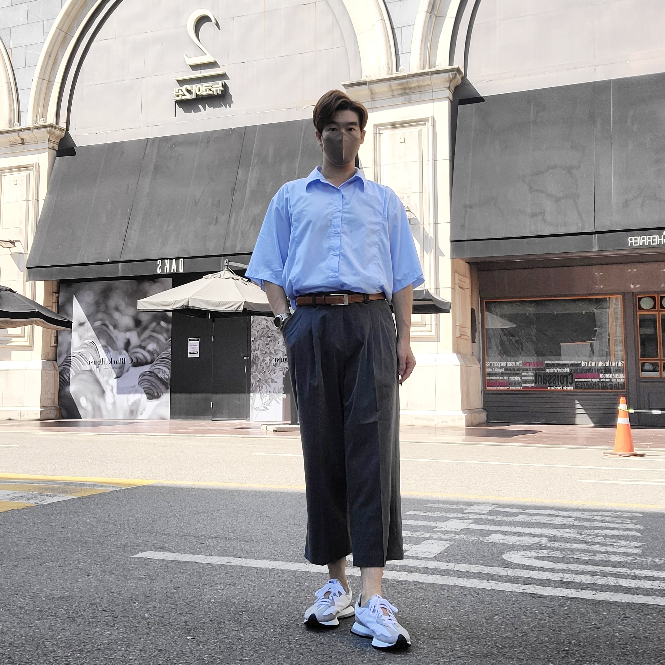 New Balance x Levi's 327 Grey (Levi's Tag) 착용 스타일