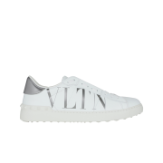 Valentino VLTN Print Detail Open Sneakers White Silver