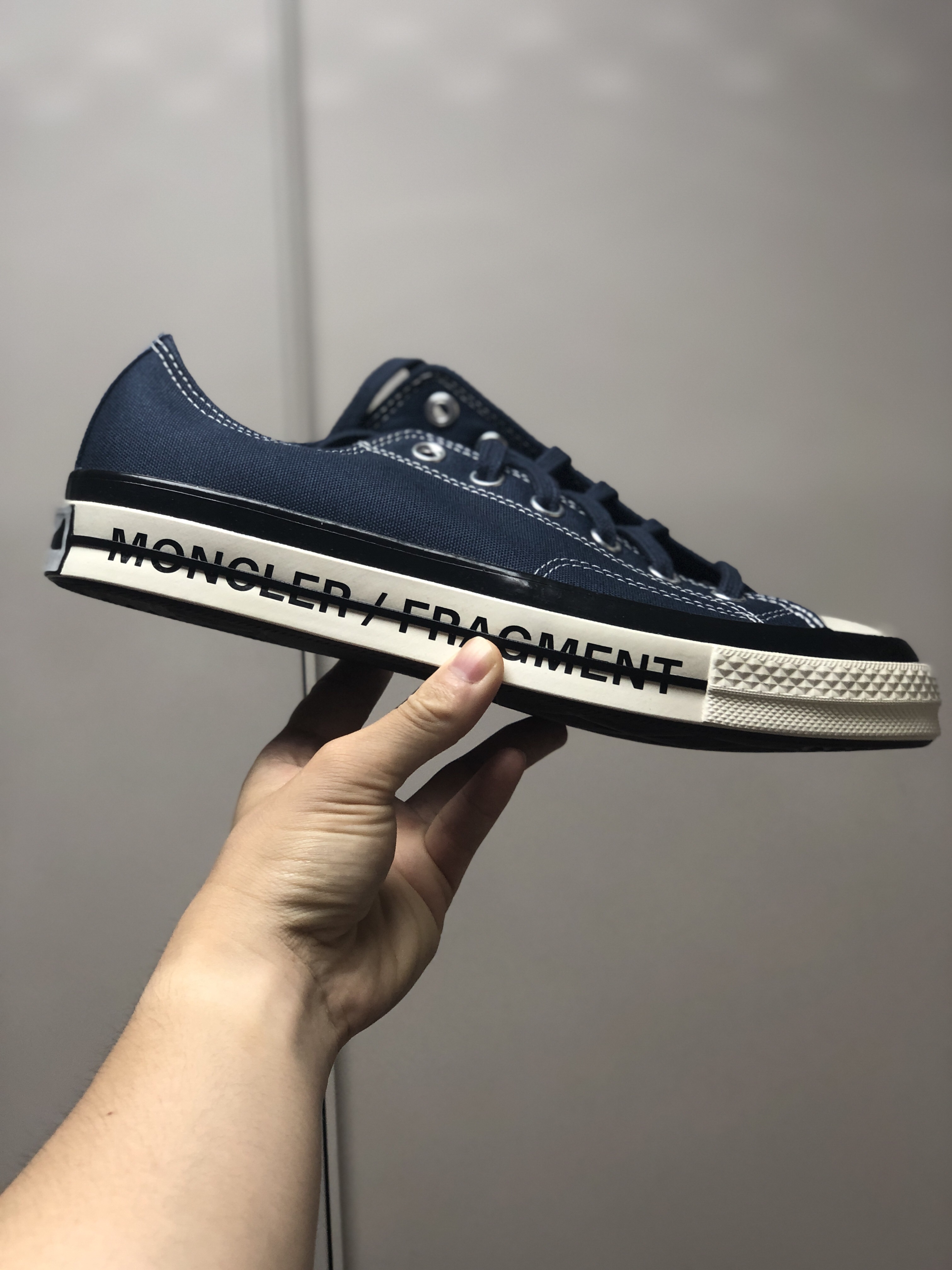 Converse x Moncler x Fragment Chuck 70 Ox Fraylor III Insignia Blue 착용 스타일