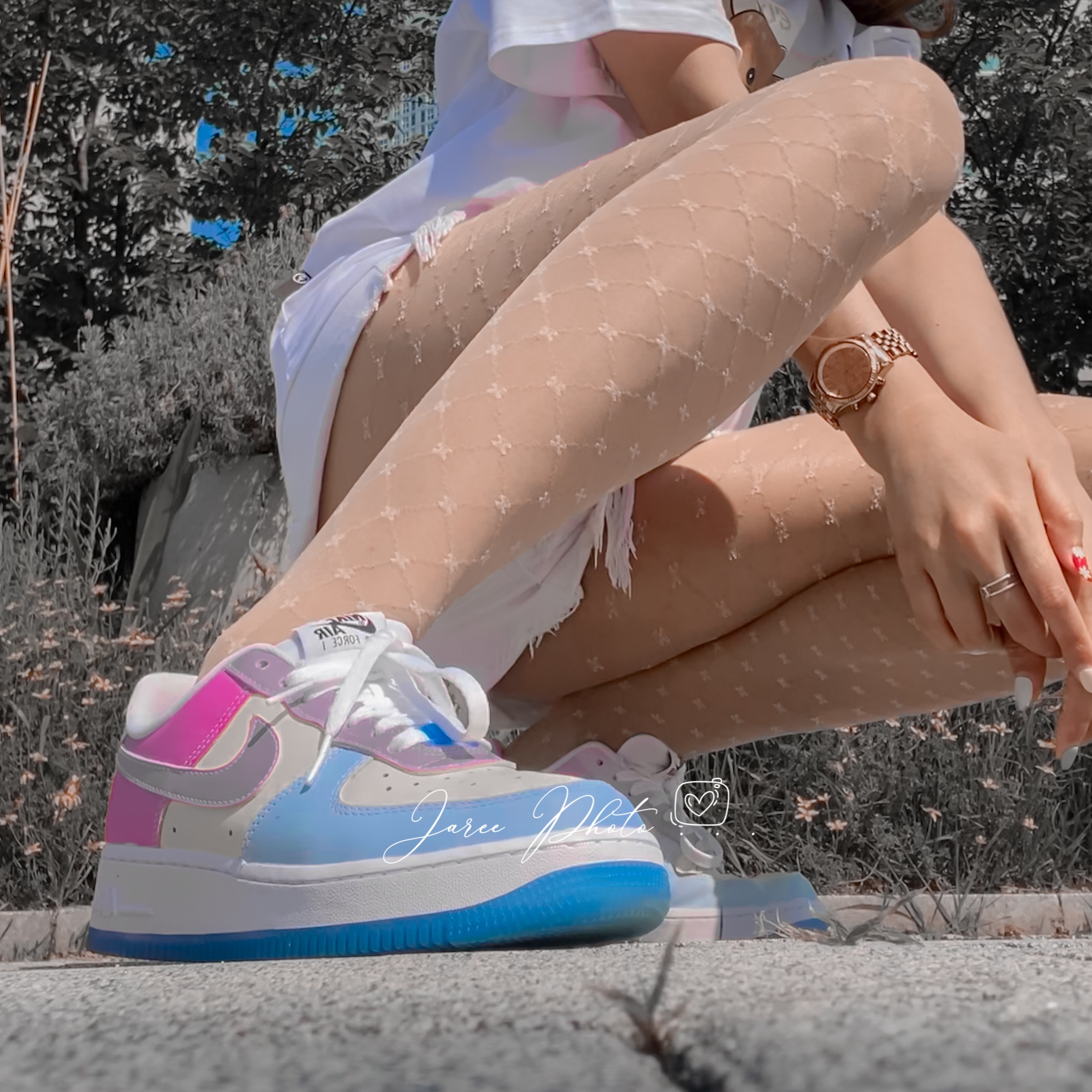 (W) Nike Air Force 1 '07 LX Photochromic 착용 스타일 - 4