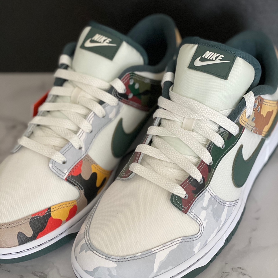 Nike Dunk Low SE Sail Multi Camo 착용 스타일 - 3
