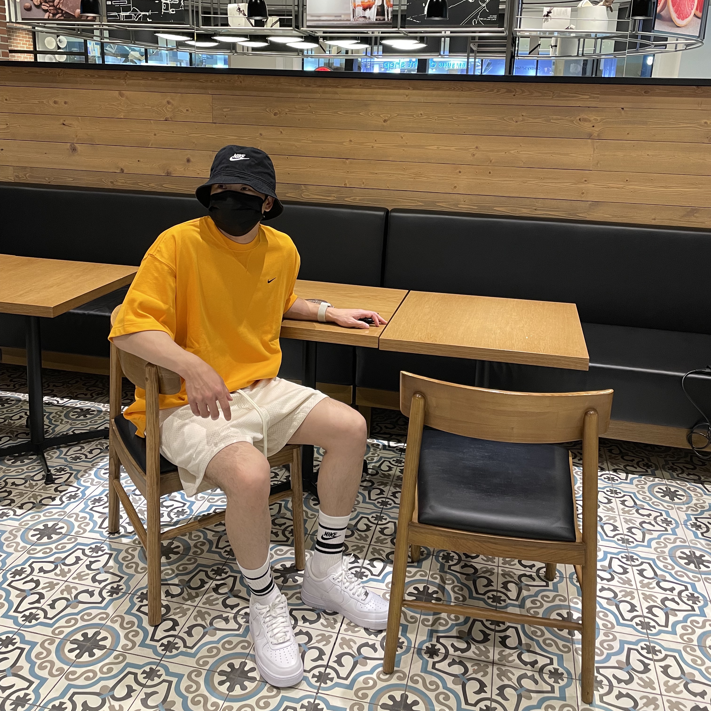 Nike Air Force 1 '07 Low White, Nike x Fear of God Basketball Shorts String 착용 스타일 - 2