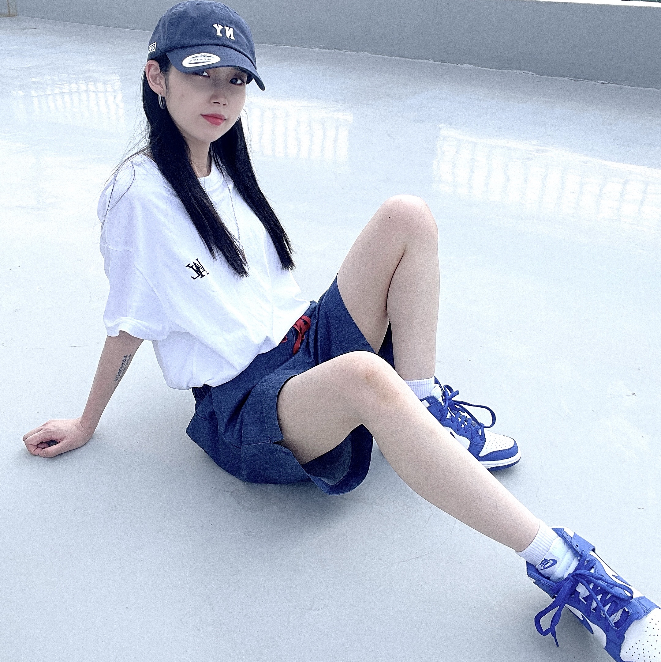 (GS) Nike Dunk High Game Royal 착용 스타일 - 3