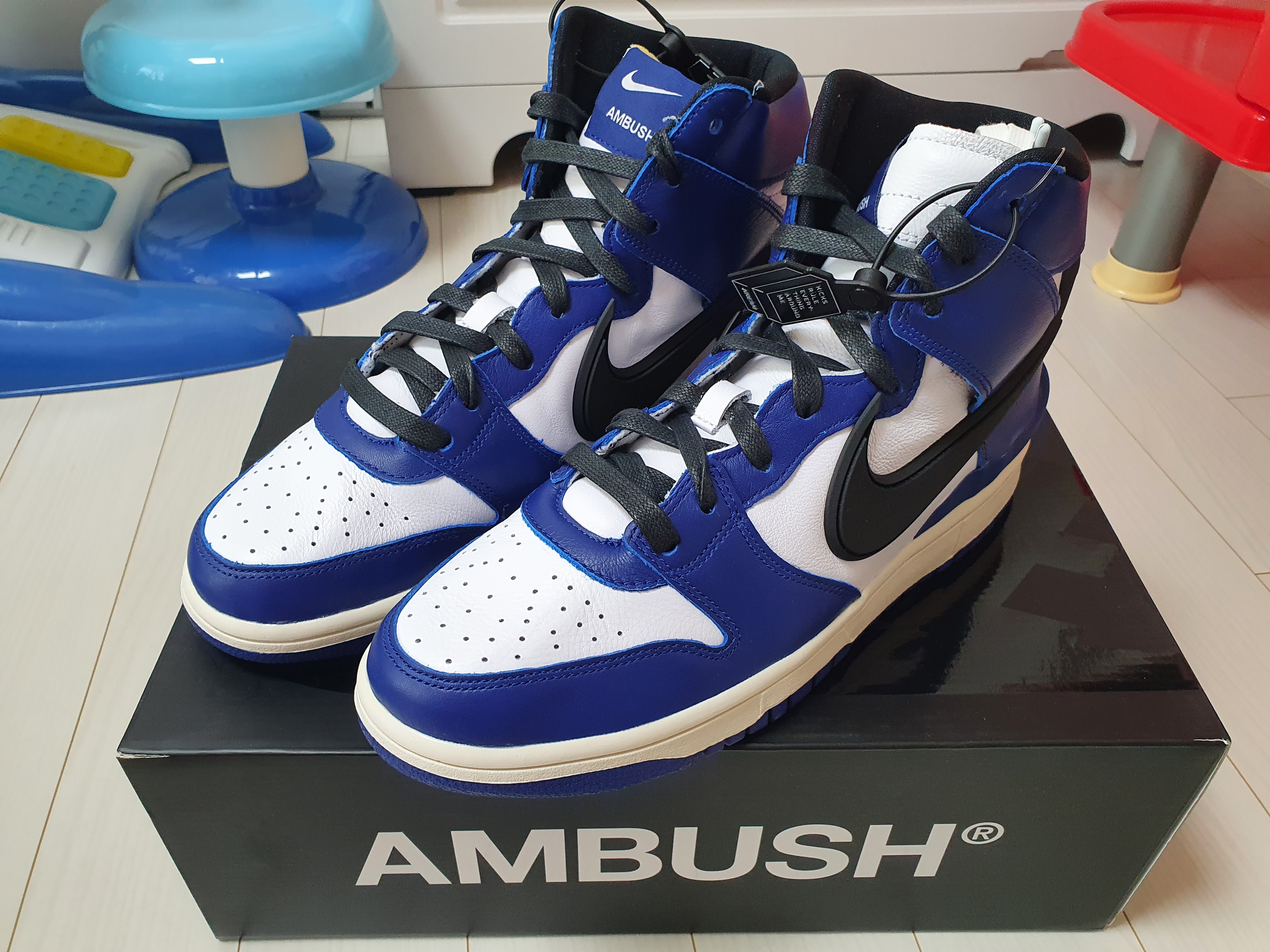 Nike x Ambush Dunk High Deep Royal Blue 착용 스타일 - 1