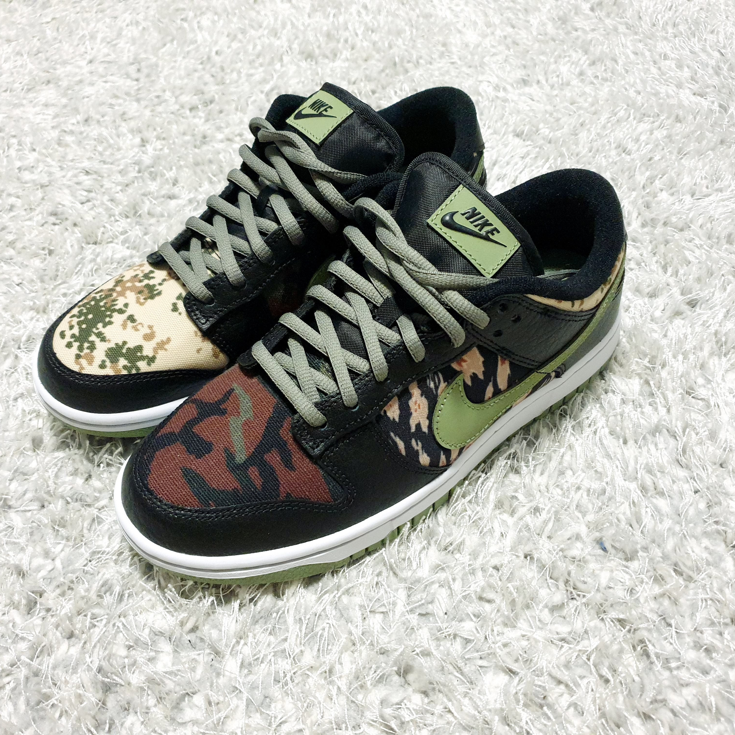Nike Dunk Low SE Black Multi Camo 착용 스타일