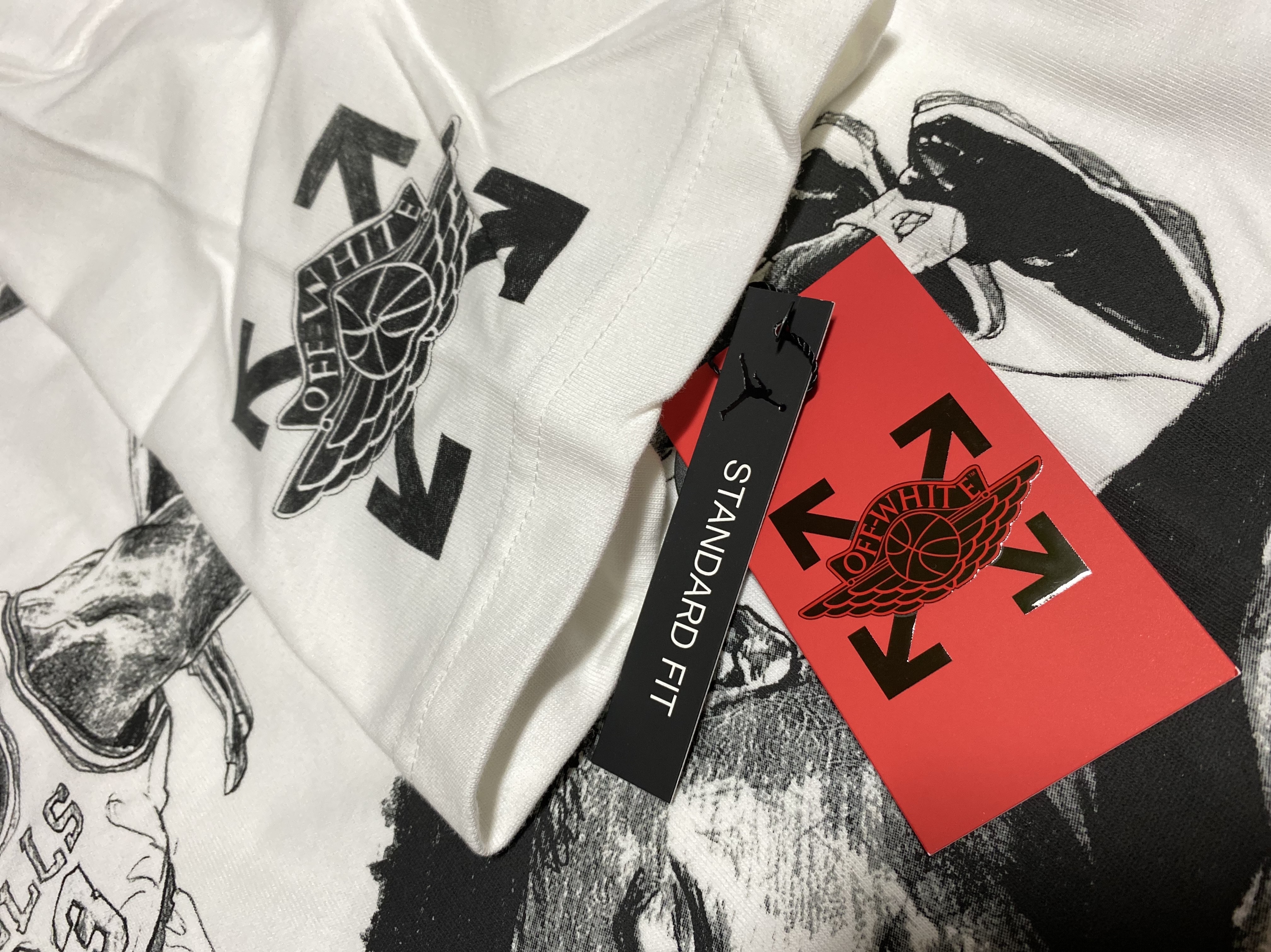 Jordan x Off-White S/S T-Shirt White - US/EU 착용 스타일