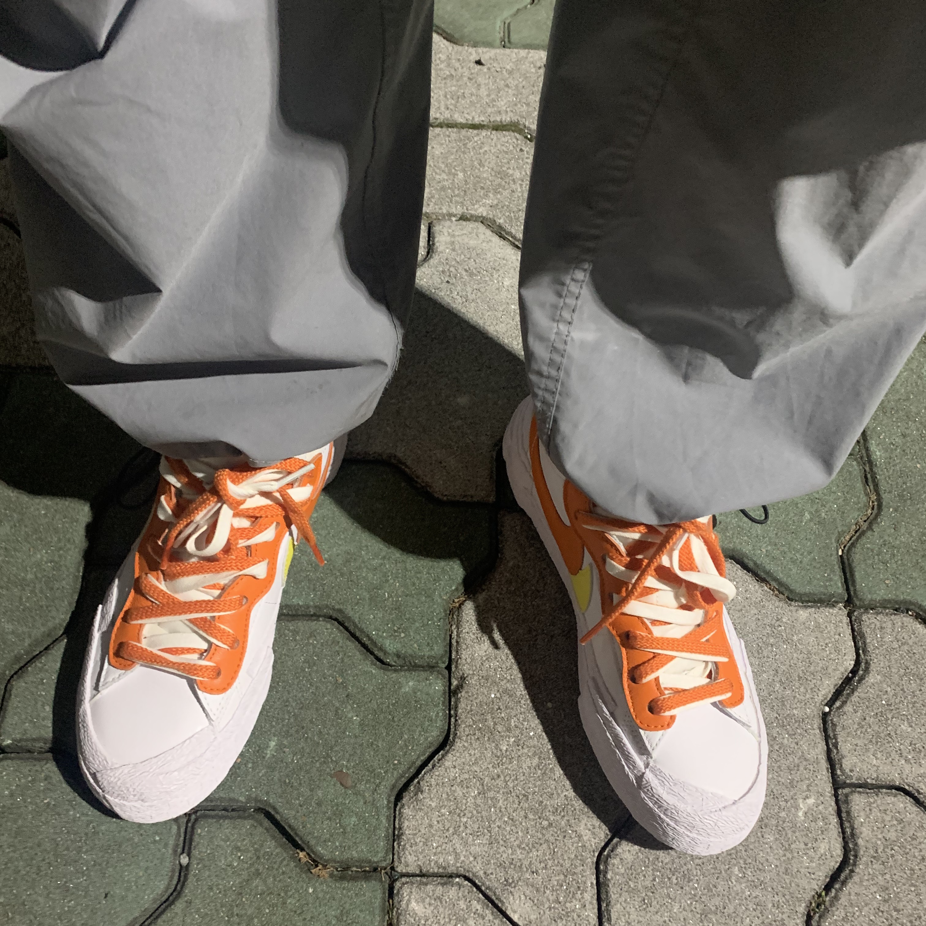 Nike x Sacai Blazer Low Magma Orange 착용 스타일