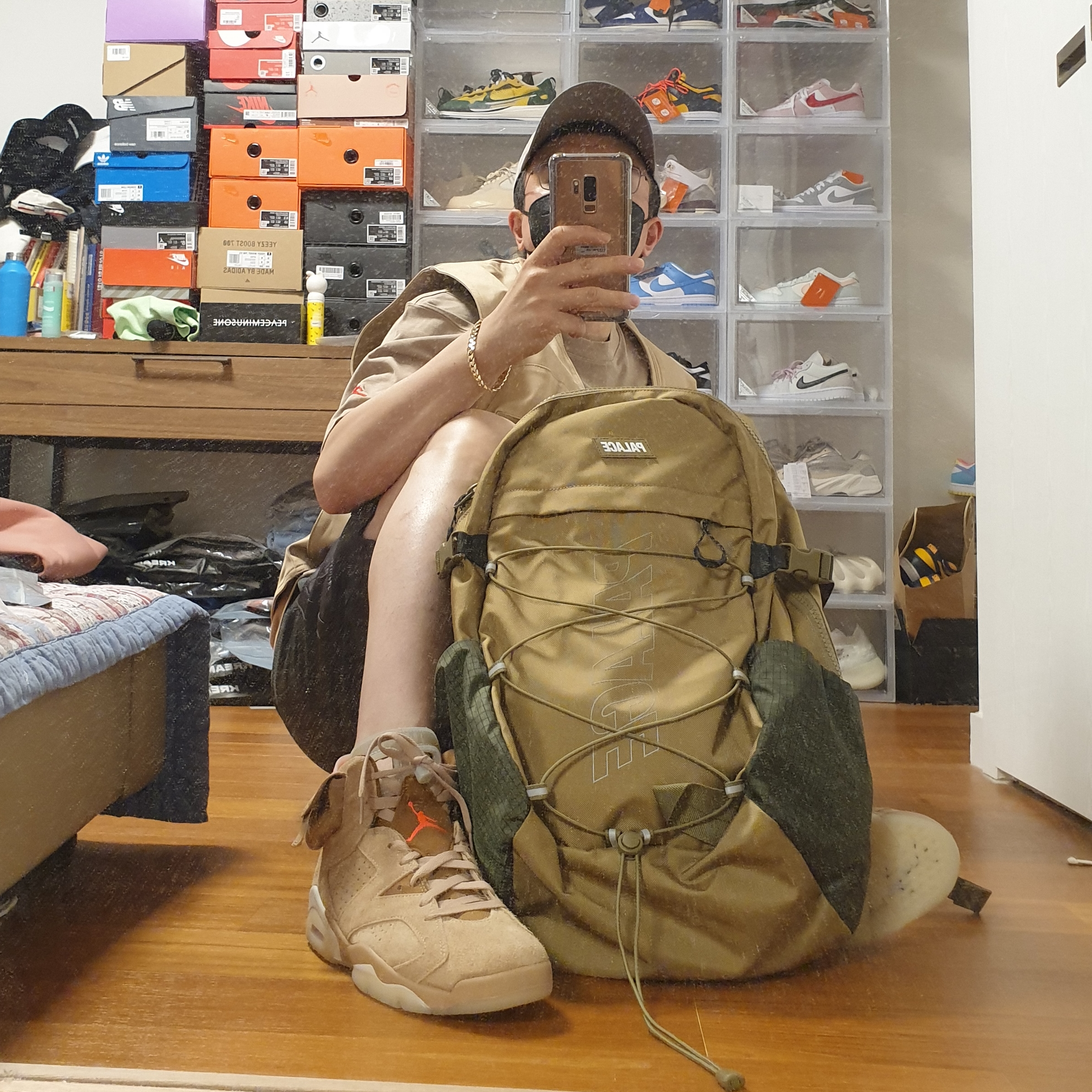 Jordan 6 x Travis Scott Retro SP British Khaki, Jordan x Travis Scott Utility Vest - Asia 착용 스타일 - 4
