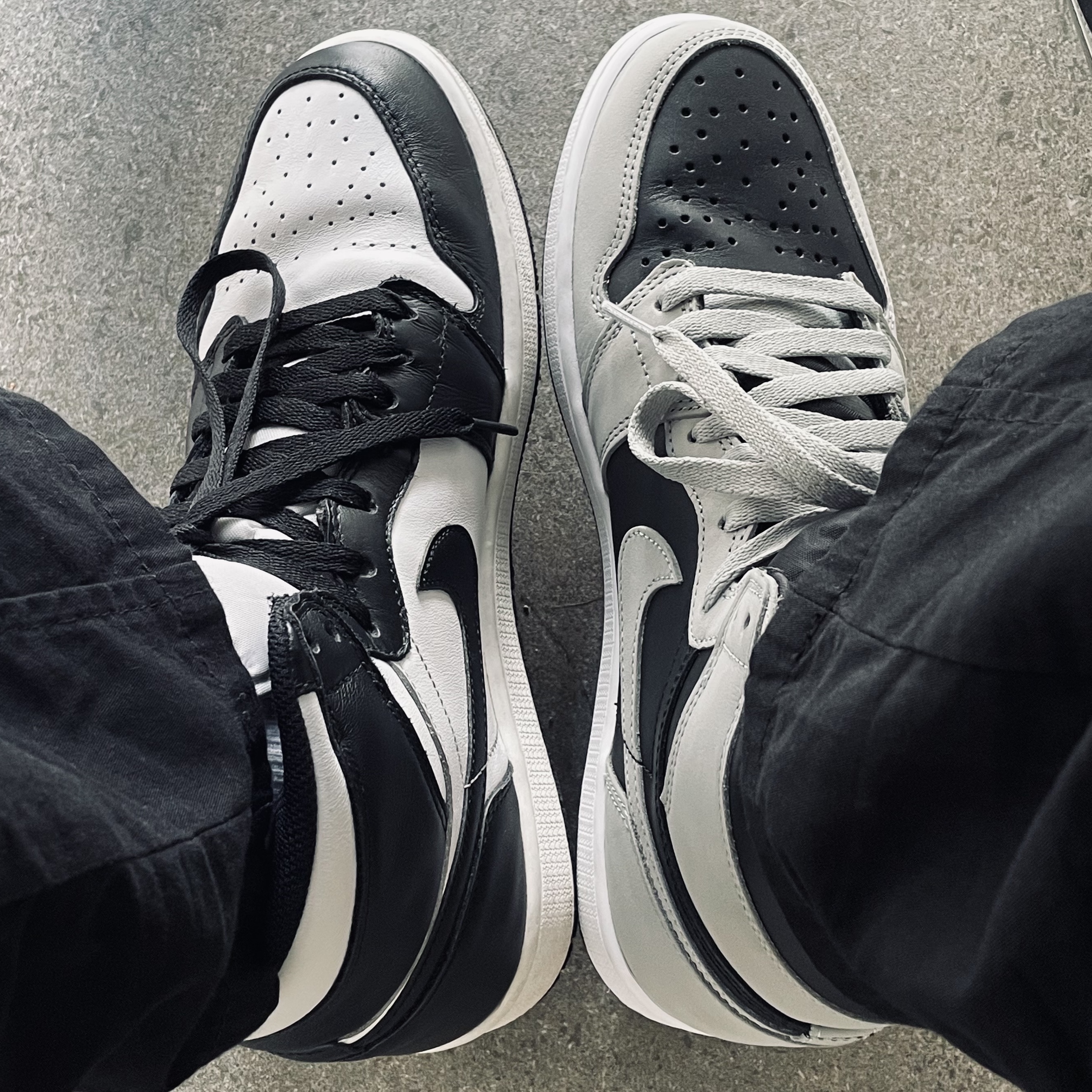 Jordan 1 Retro High OG Black White 2014, Jordan 1 Retro High OG Shadow 2.0 착용 스타일 - 3