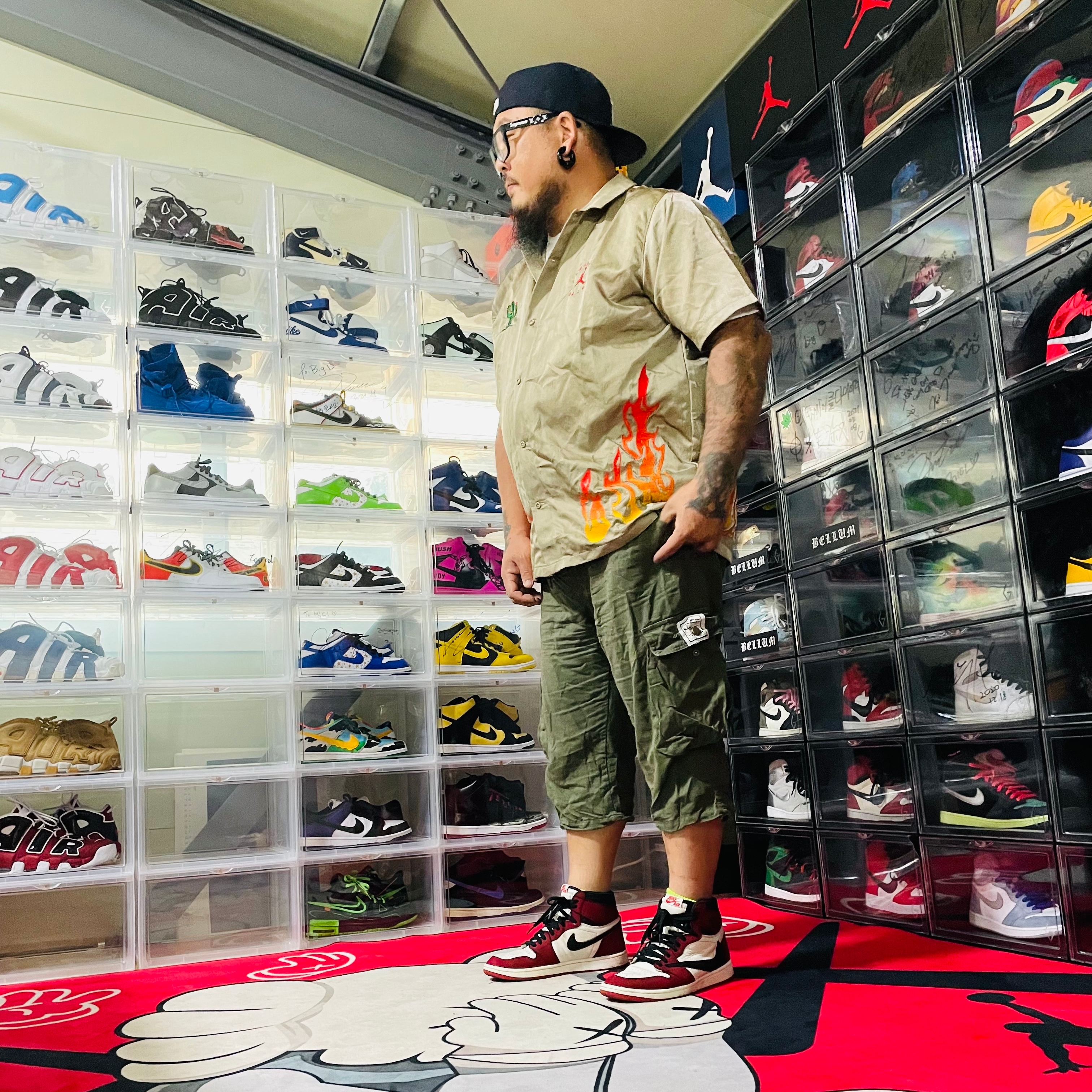Jordan 1 x Travis Scott Retro High OG SP Mocha, Jordan x Travis Scott Button Down Top - US/EU 착용 스타일 - 1