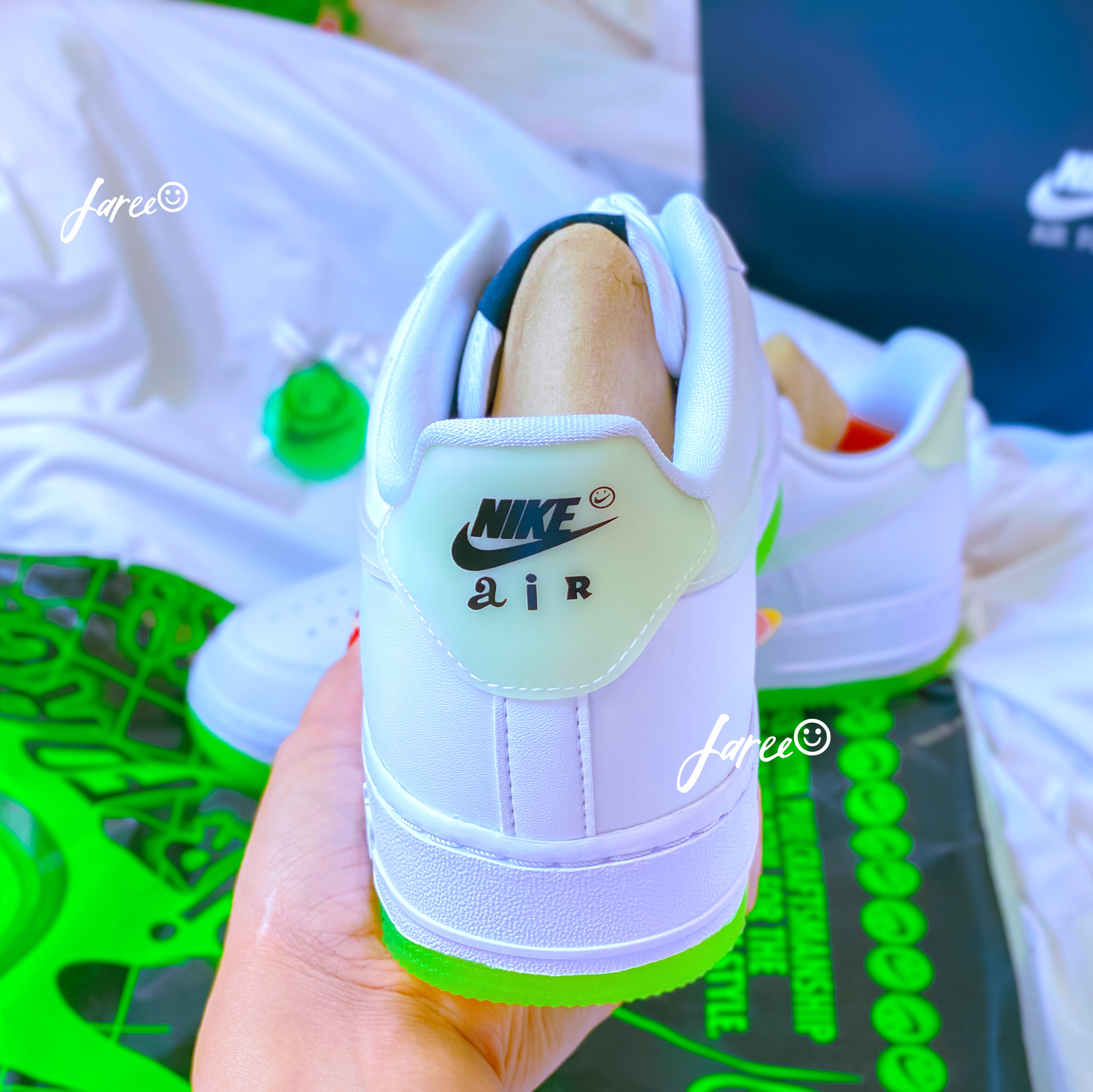 (W) Nike Air Force 1 '07 LX Have a Nike Day White Glow 착용 스타일 - 3