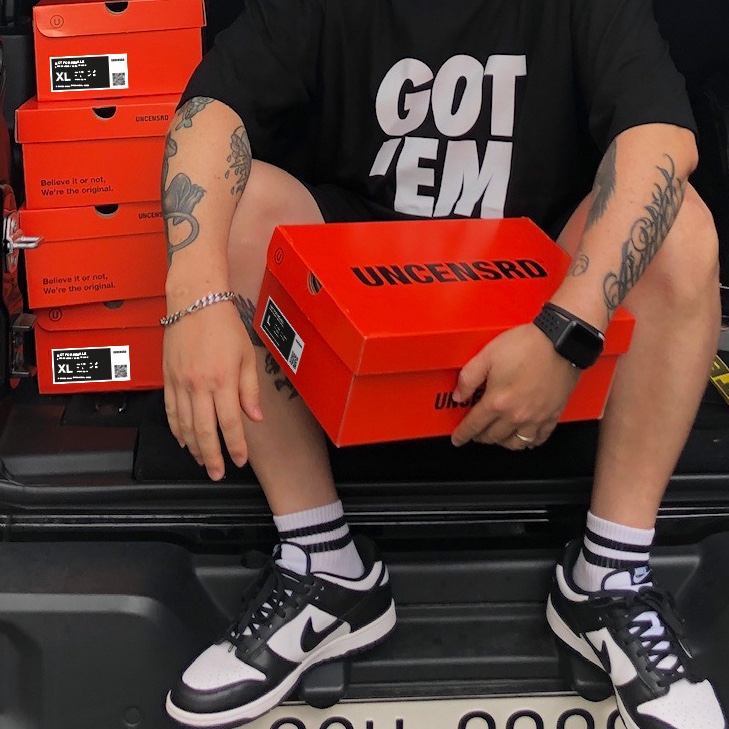 Nike Dunk Low Retro Black 착용 스타일 - 1